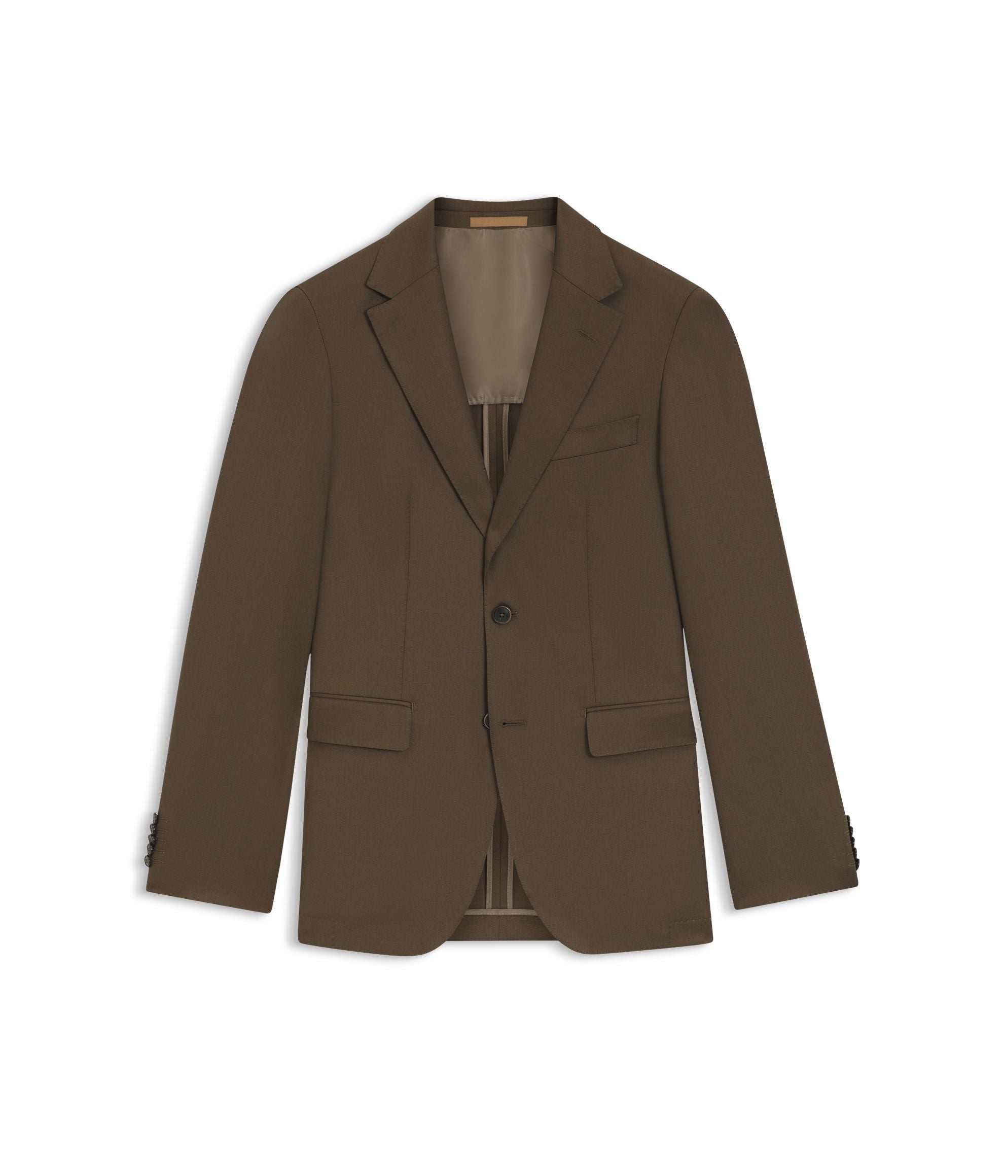 Boss Regular Fit Jacket In Virgin And Textured Wool Light Green