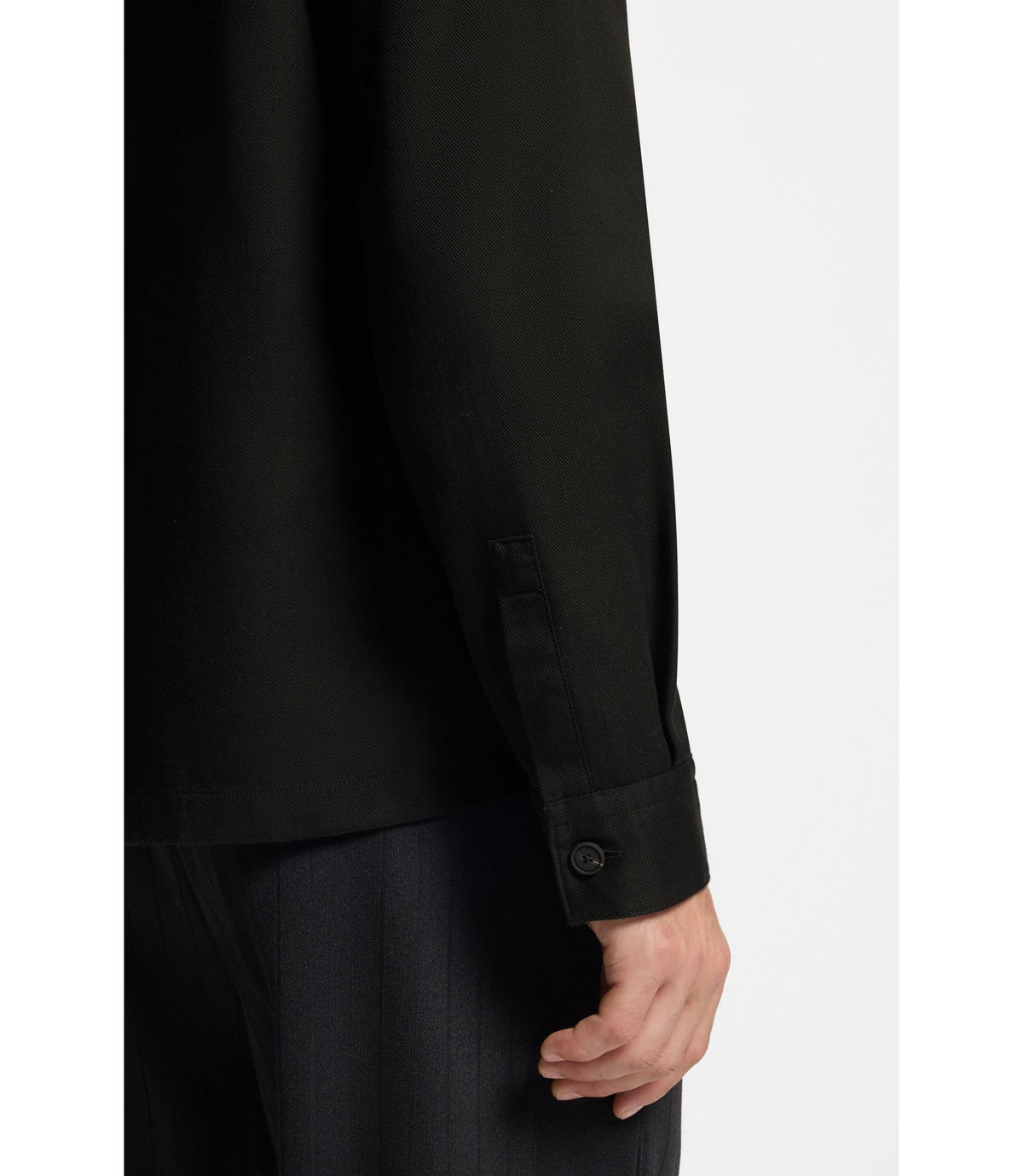 Hugo Oversized Fit Overshirt In Soft Twill Black