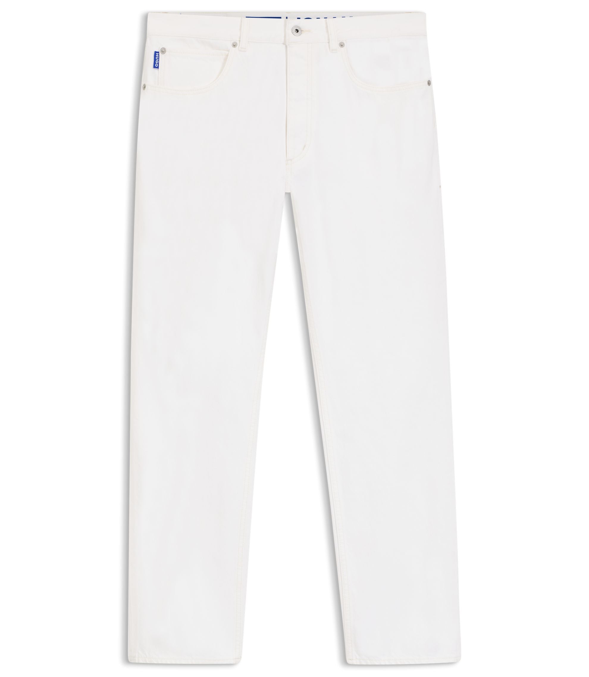 Hugo Regular Fit Jeans In White Denim White