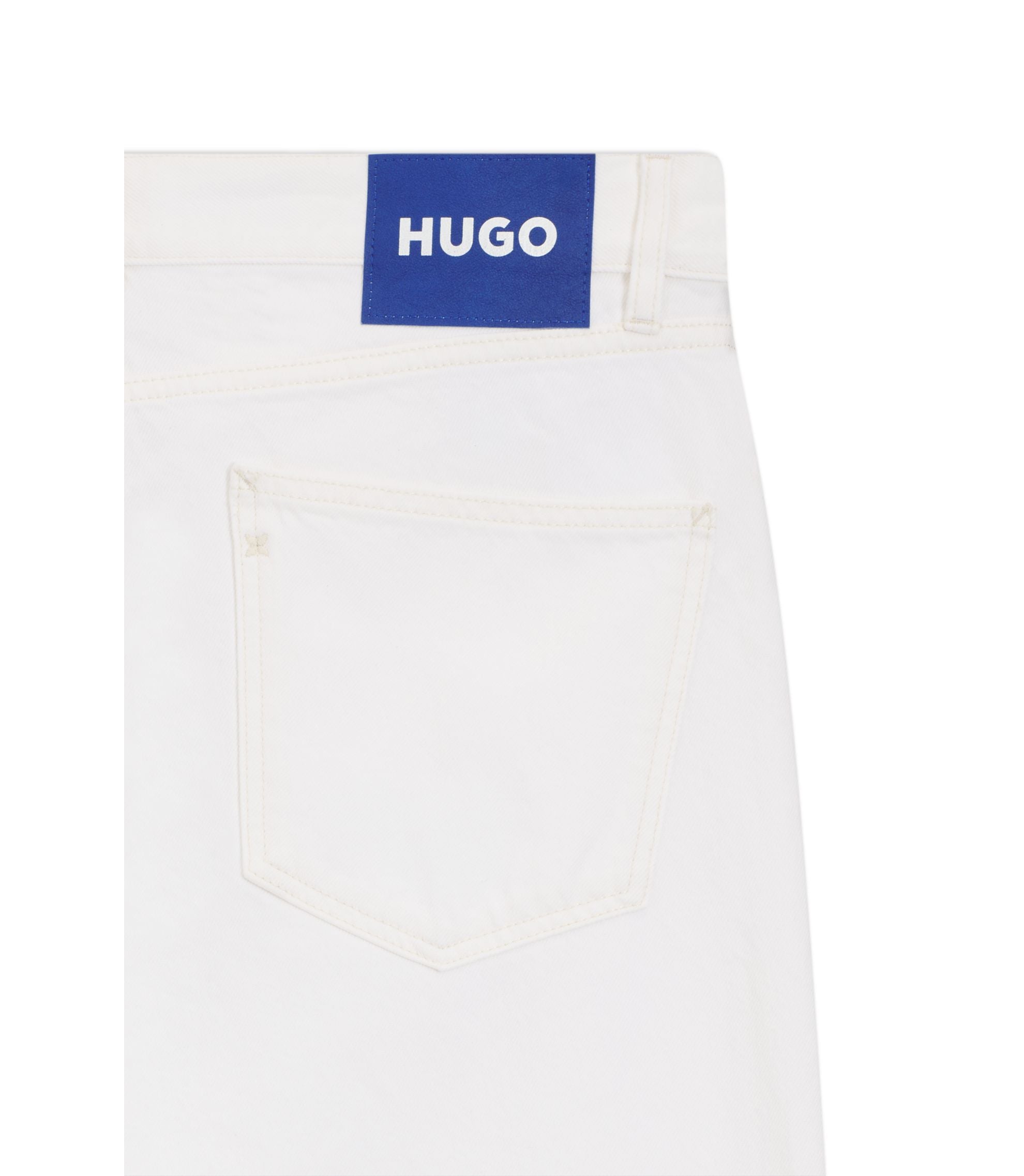Hugo Regular Fit Jeans In White Denim White