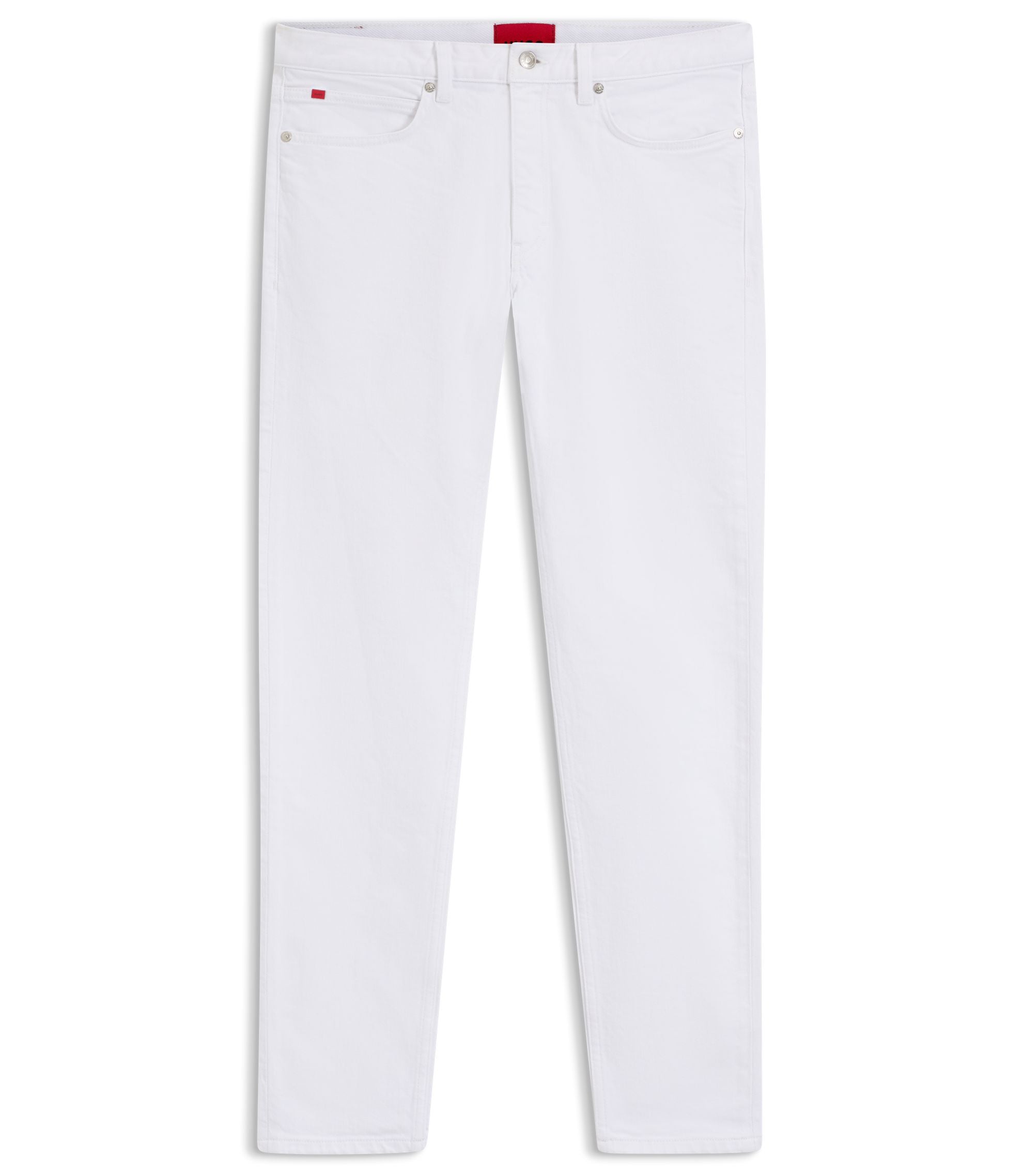 Hugo Extra Slim Fit Jeans In White Comfort Stretch Denim White