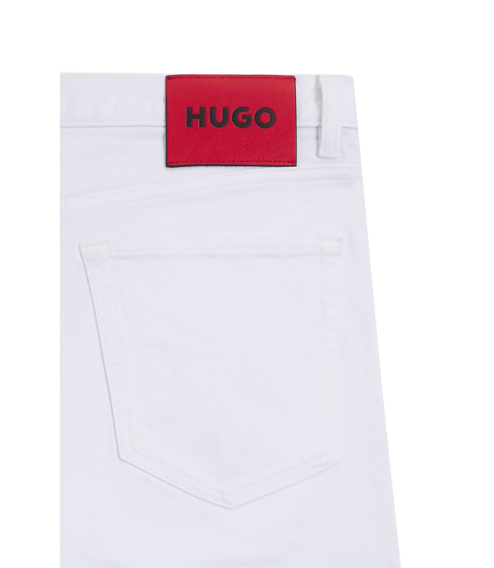 Hugo Extra Slim Fit Jeans In White Comfort Stretch Denim White