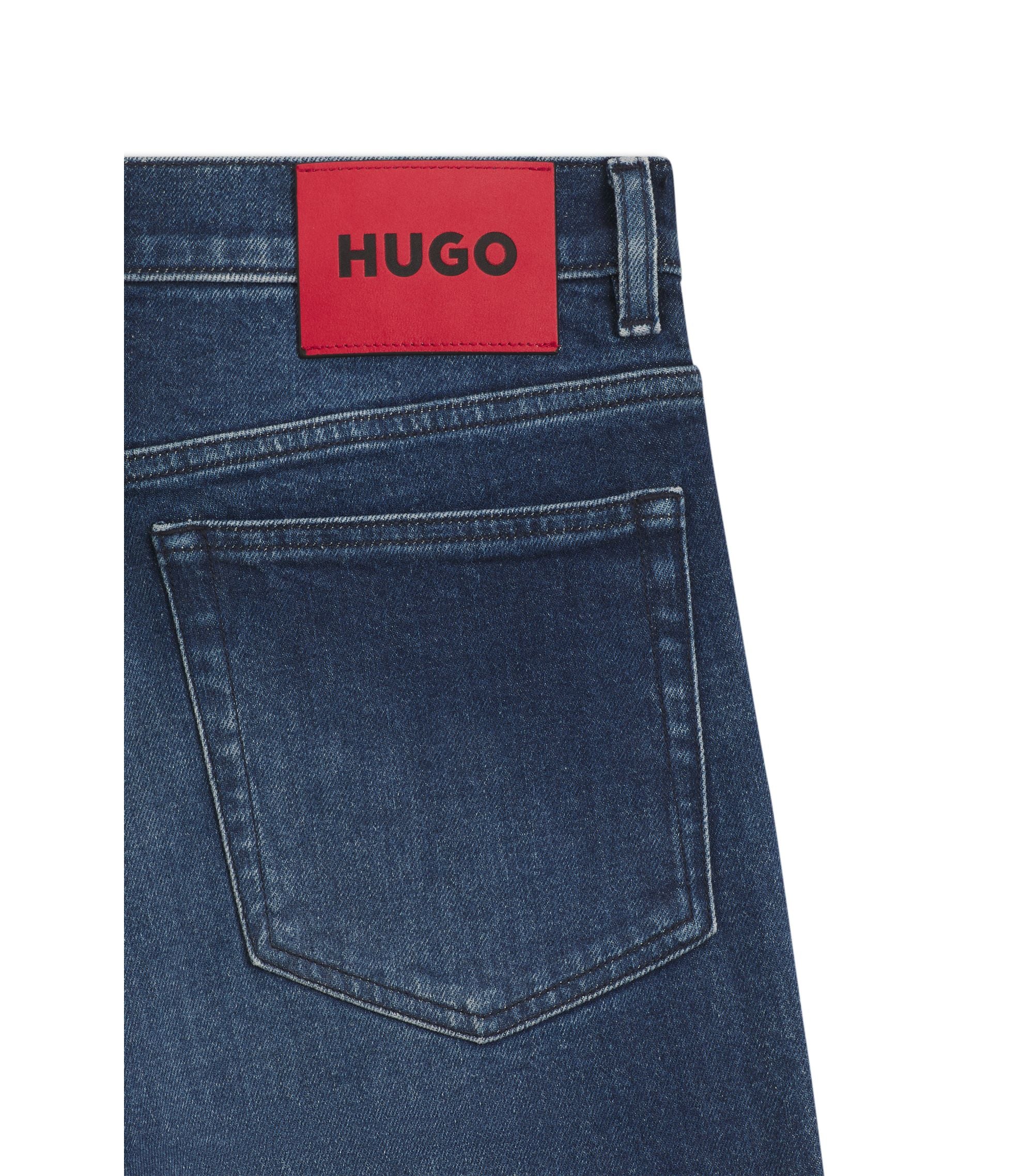 Hugo Blue Slim Fit Jeans In Comfort Stretch Denim Blue