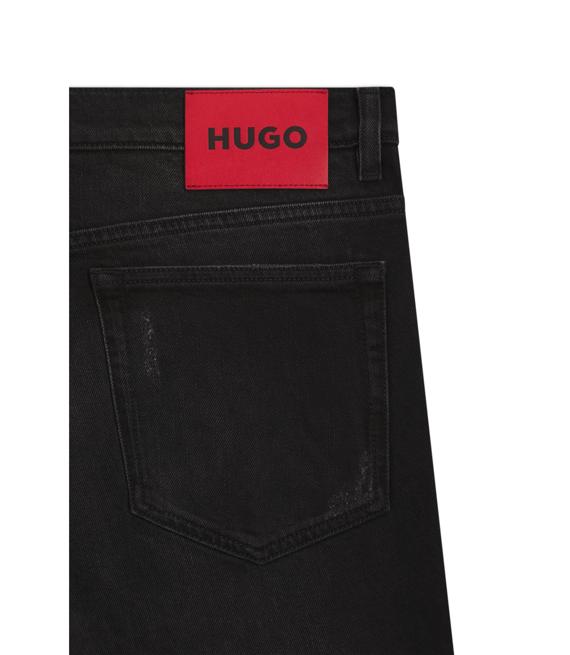 Hugo Slim Fit Jeans In Dark Gray Comfort Stretch Denim Dark Grey