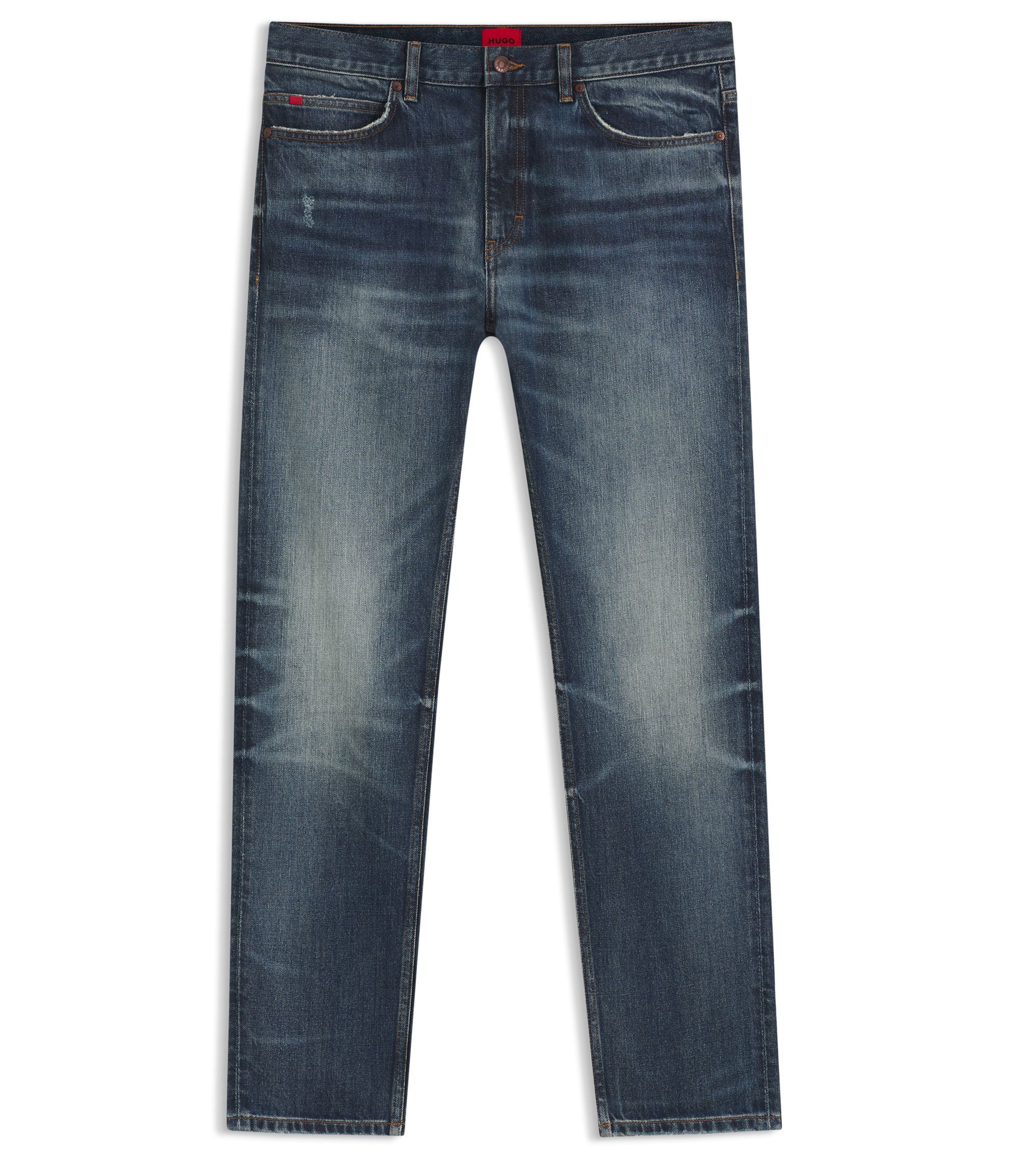 Hugo Blue Slim Fit Jeans In Comfort Stretch Denim Blue