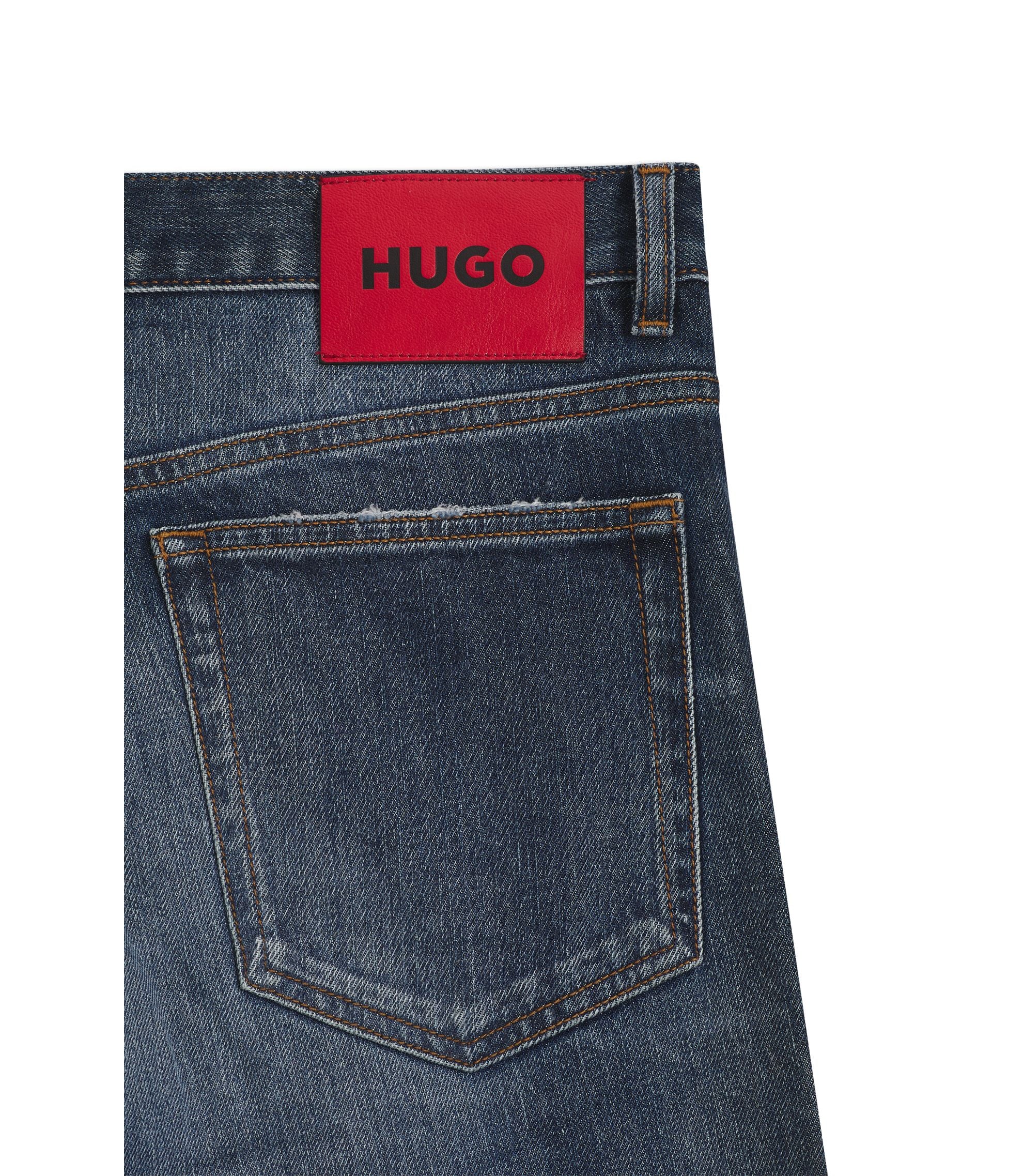 Hugo Blue Slim Fit Jeans In Comfort Stretch Denim Blue