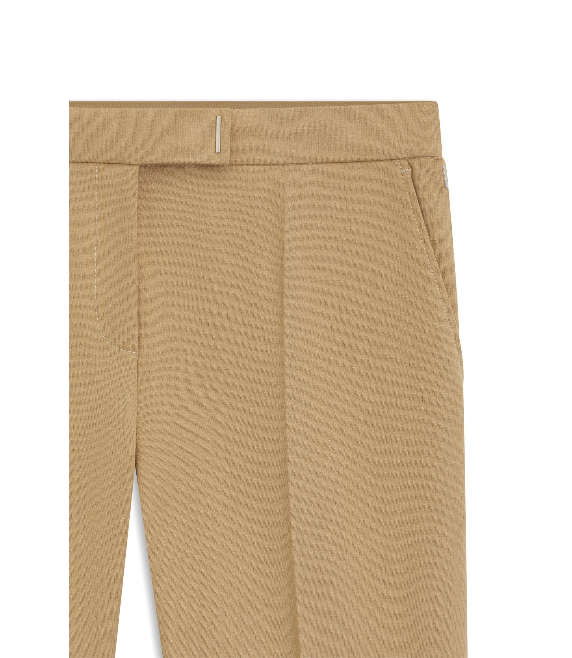 Boss Slim Fit Trousers In Stretch Jersey Light Beige Women's