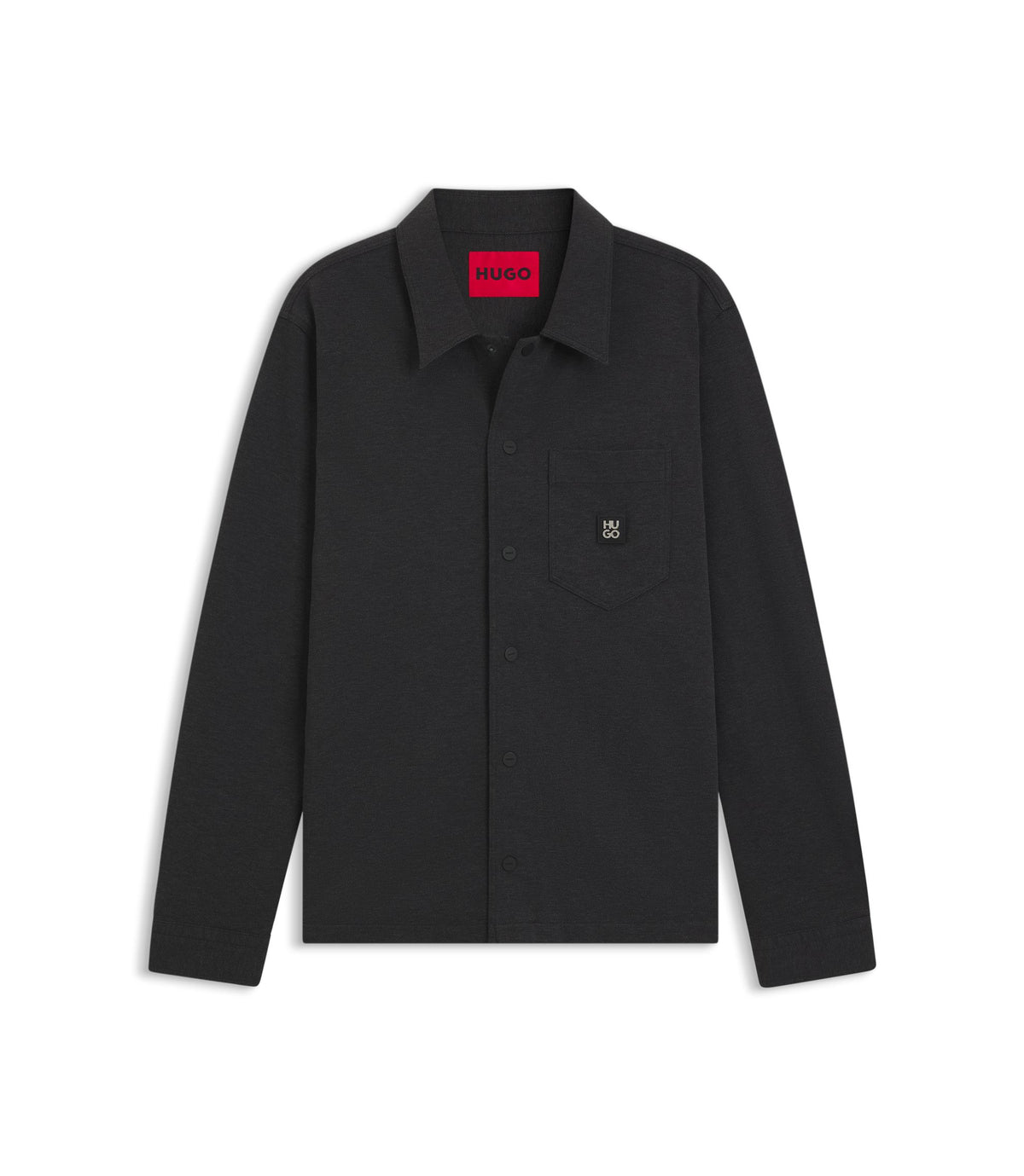 Hugo Oversized Fit Shirt In A Cotton Blend Grey