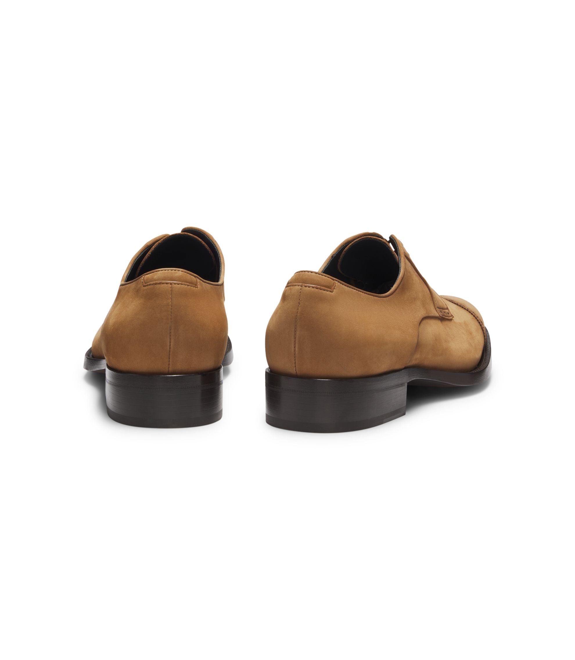 Boss Derby Shoes In Suede With Stitched Details Brown Brown
