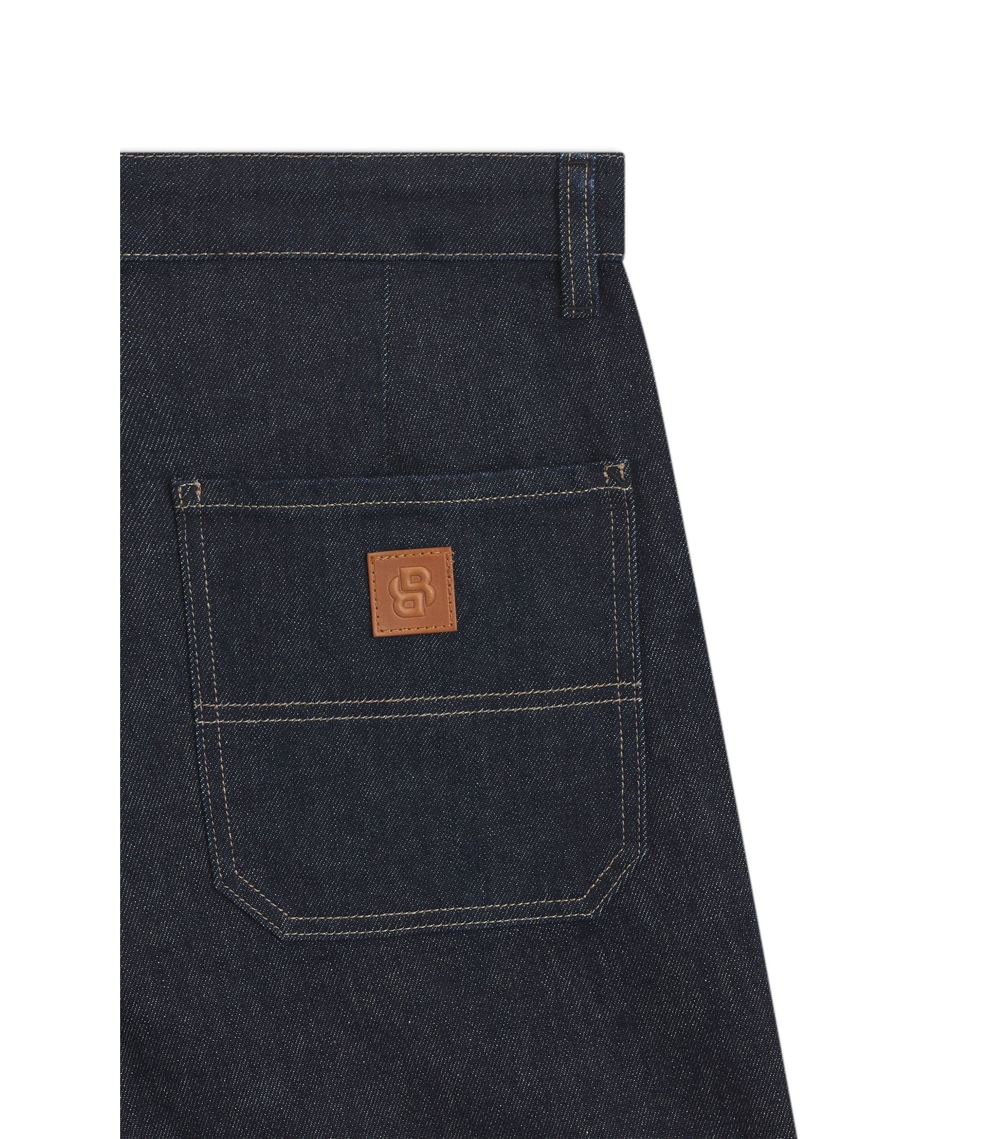 Boss Indigo Regular Fit Jeans In Stretch Denim Dark Blue