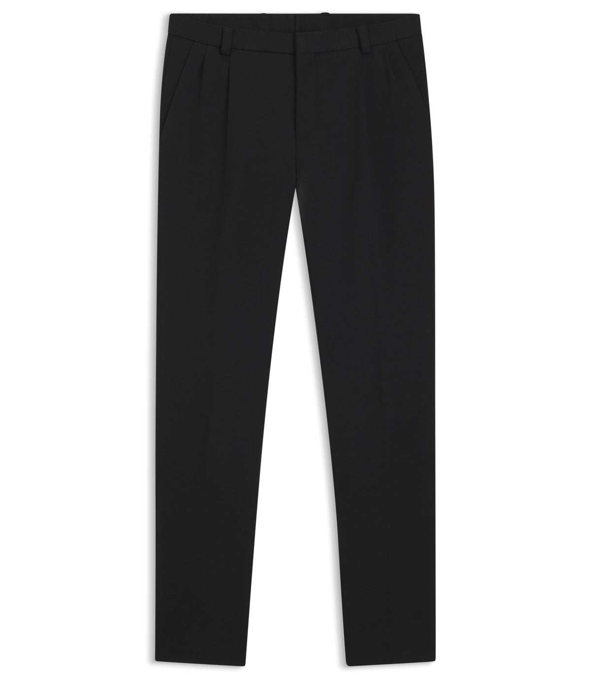 Hugo Melange Modern Fit Trousers In A Cotton Blend Black