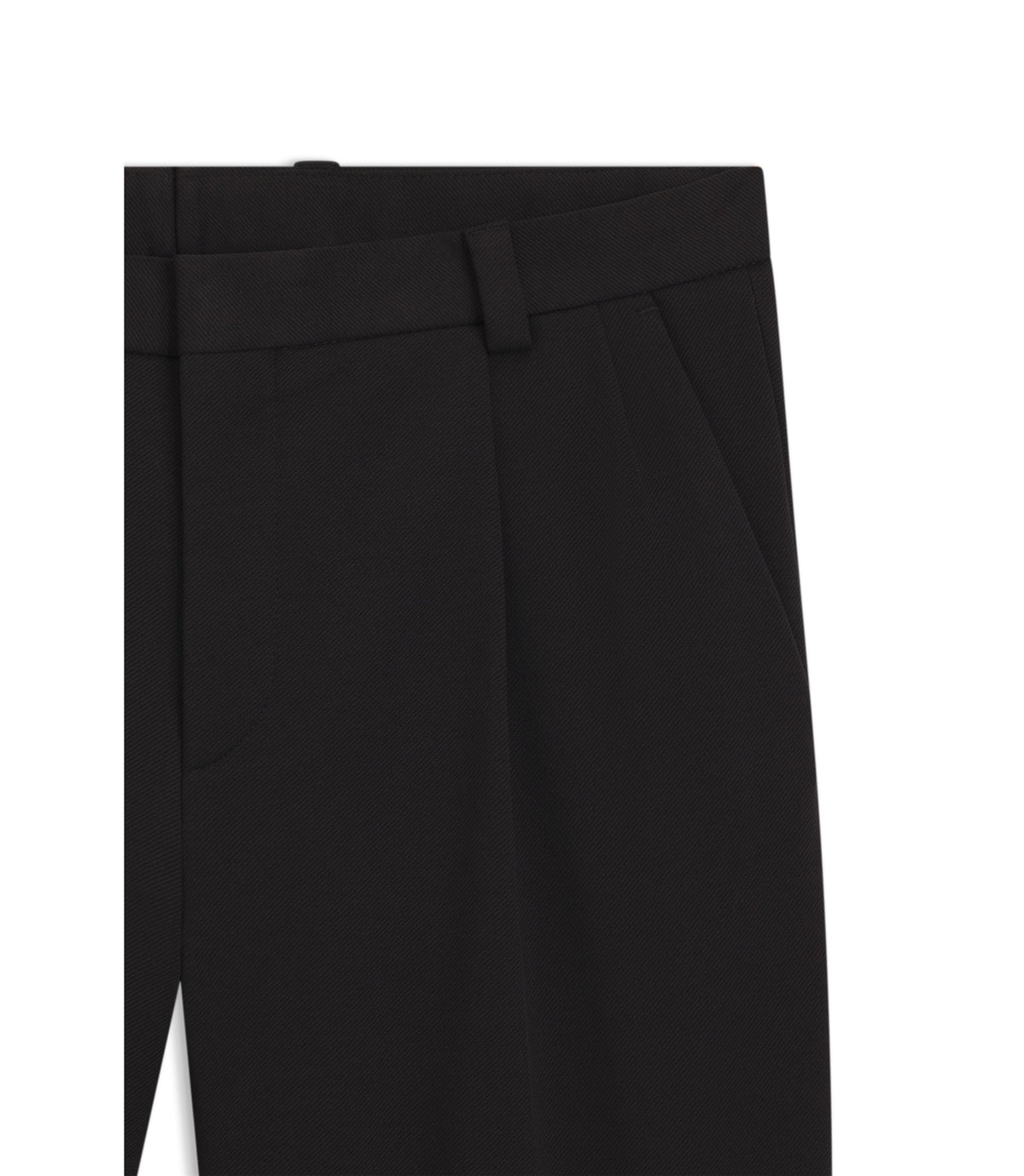Hugo Melange Modern Fit Trousers In A Cotton Blend Black