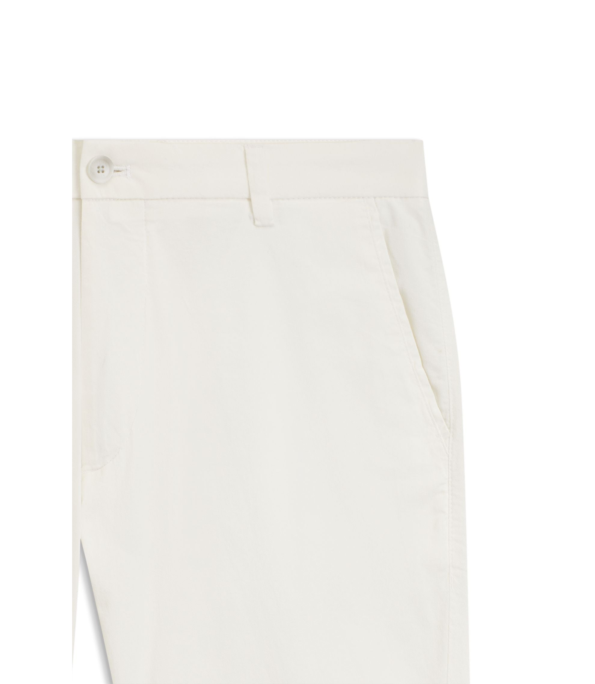 Boss Modern Fit Shorts In Stretch Cotton Twill White
