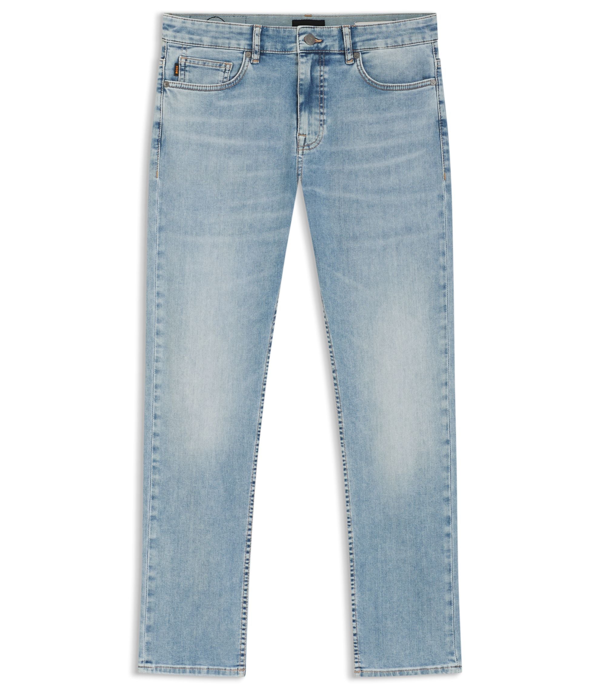 Boss Delaware Slim Fit Jeans In Blue Soft Motion Denim Turquoise