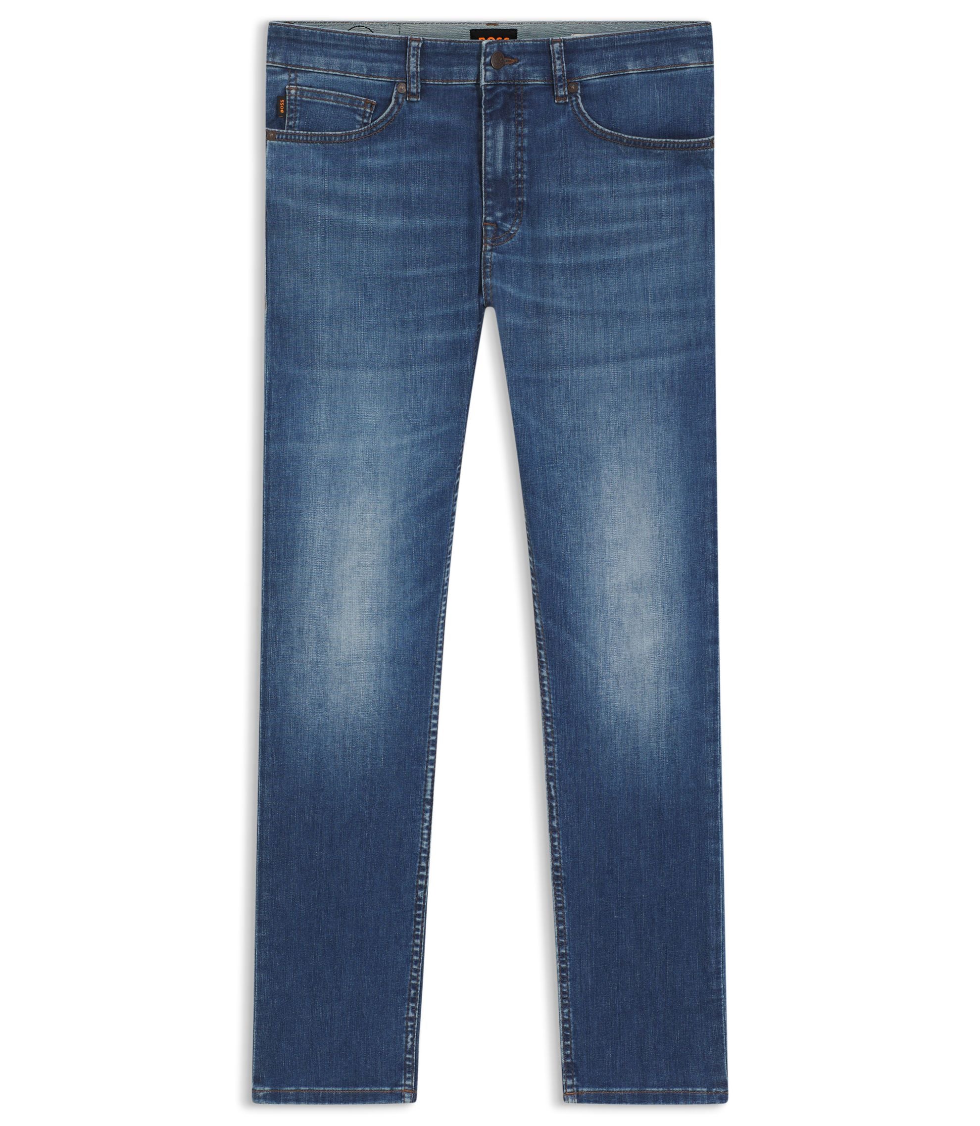 Boss Delaware Slim Fit Jeans In Blue Soft Motion Denim Blue