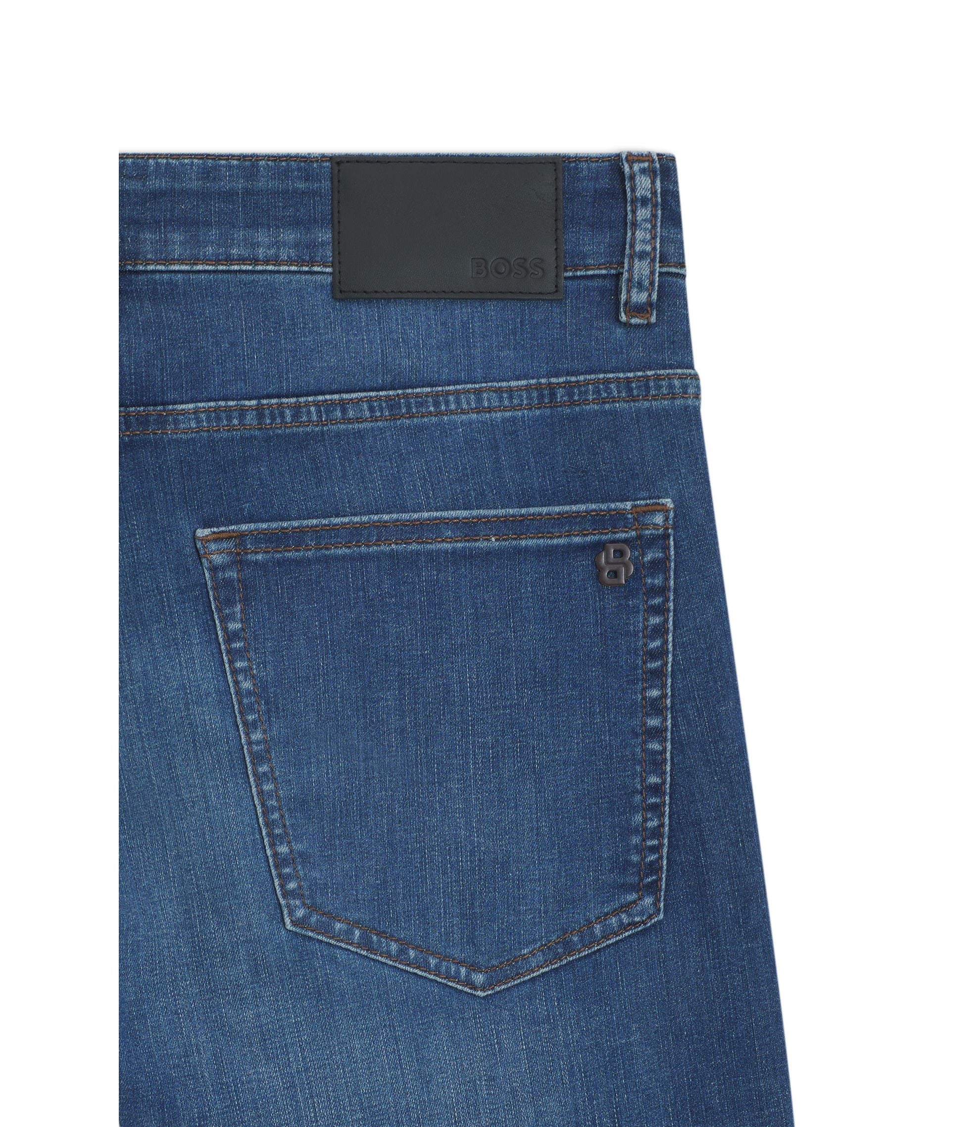 Boss Delaware Slim Fit Jeans In Blue Soft Motion Denim Blue