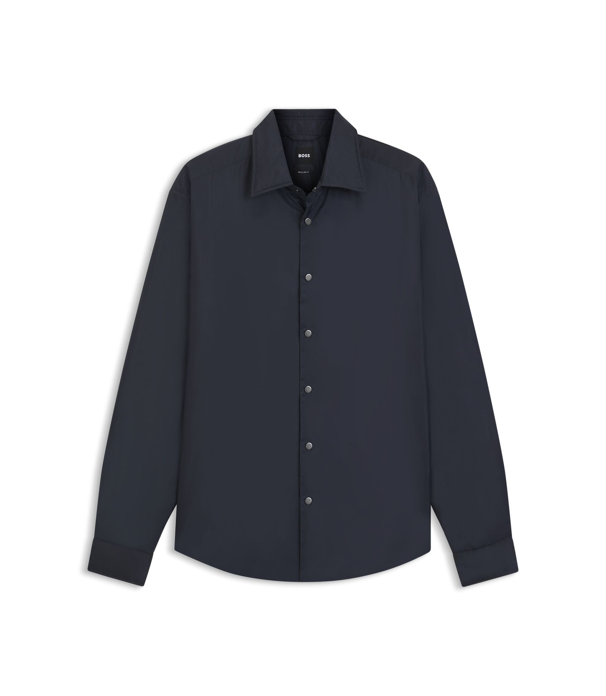 Boss Regular Fit Overshirt With Padding Dark Blue