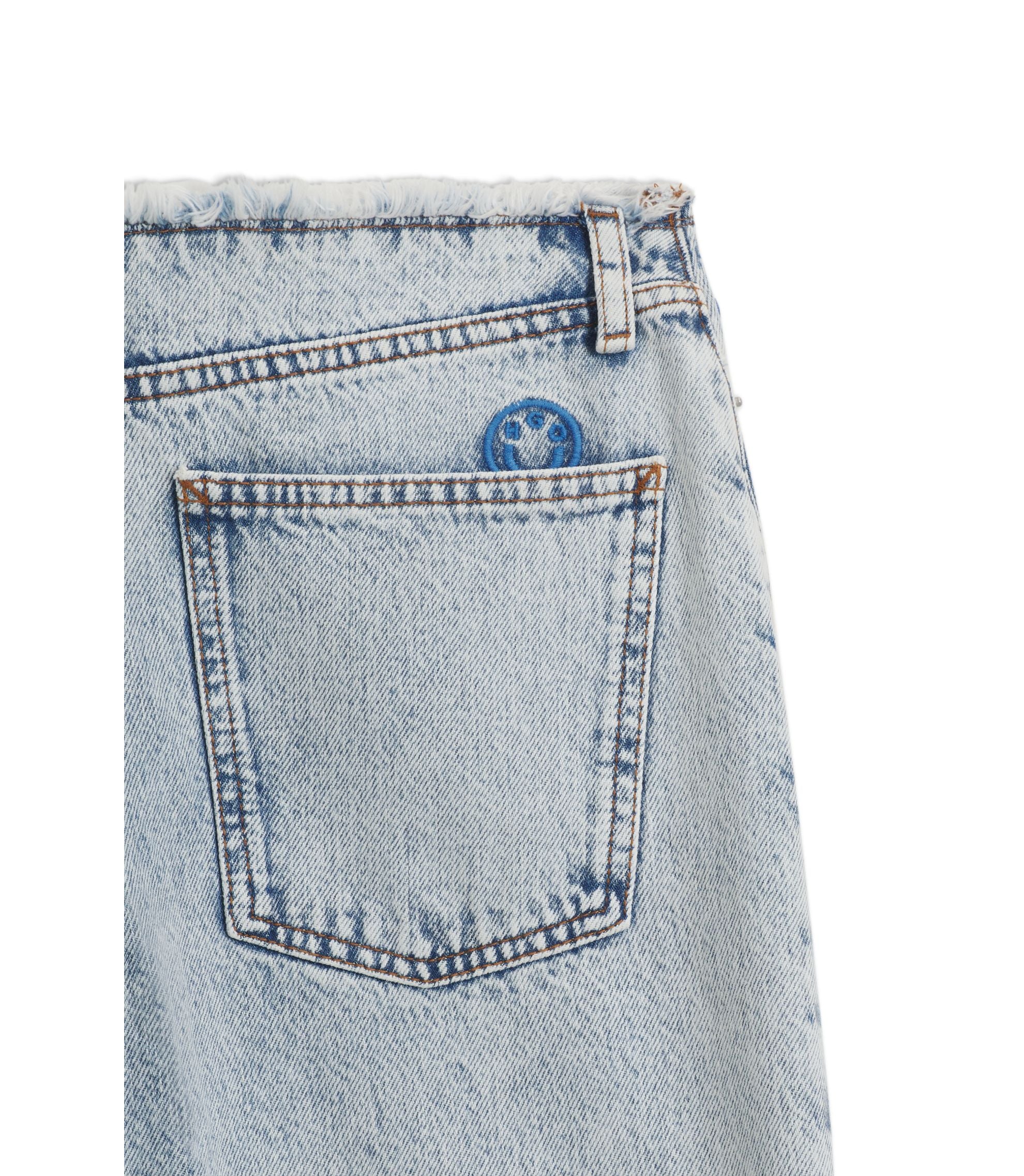 Hugo Azure Blue Loose Fit Jeans In Rigid Denim Light Blue Women's