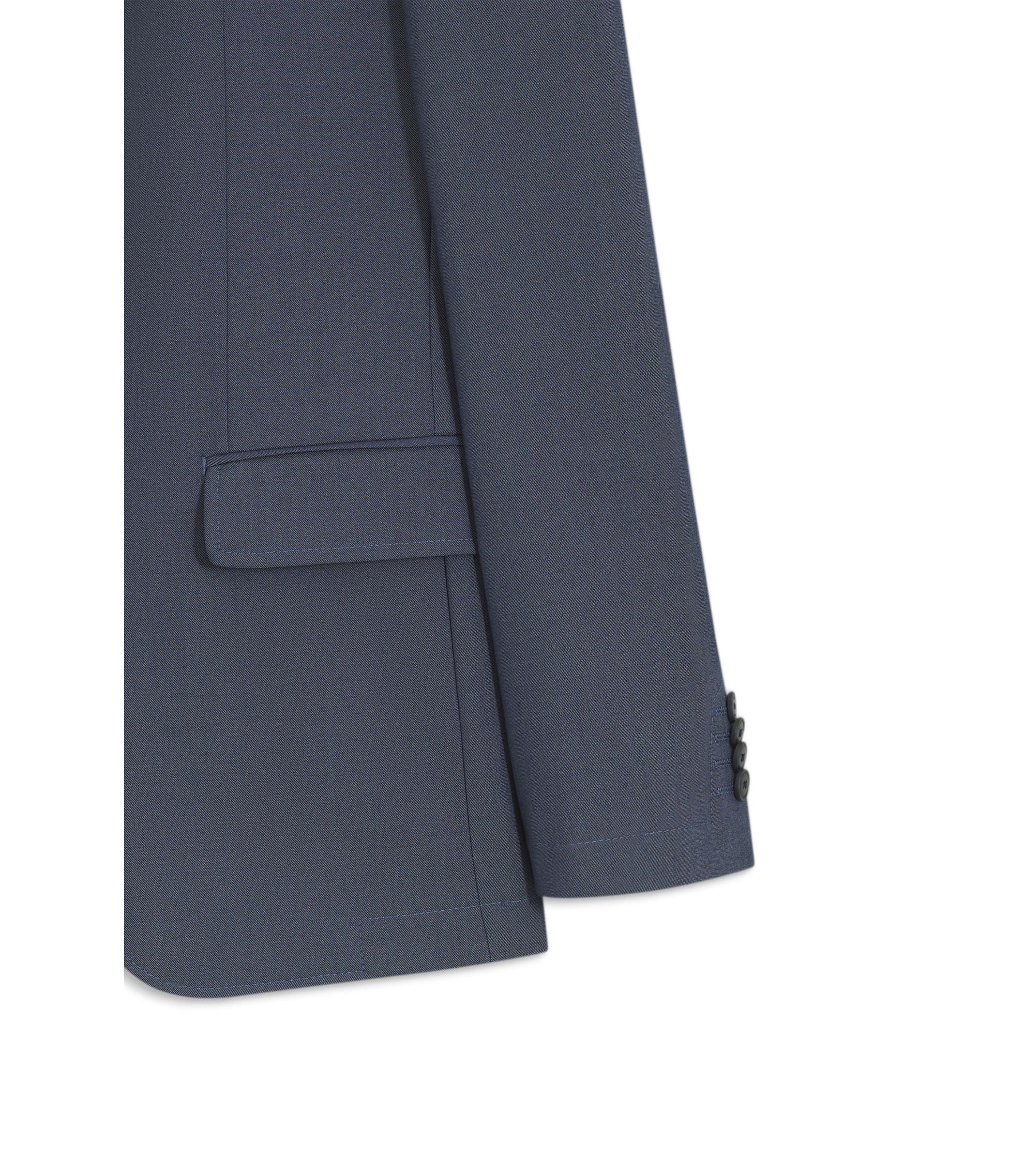 Boss Three Piece Slim Fit Suit With Zip Waistcoat Light Blue
