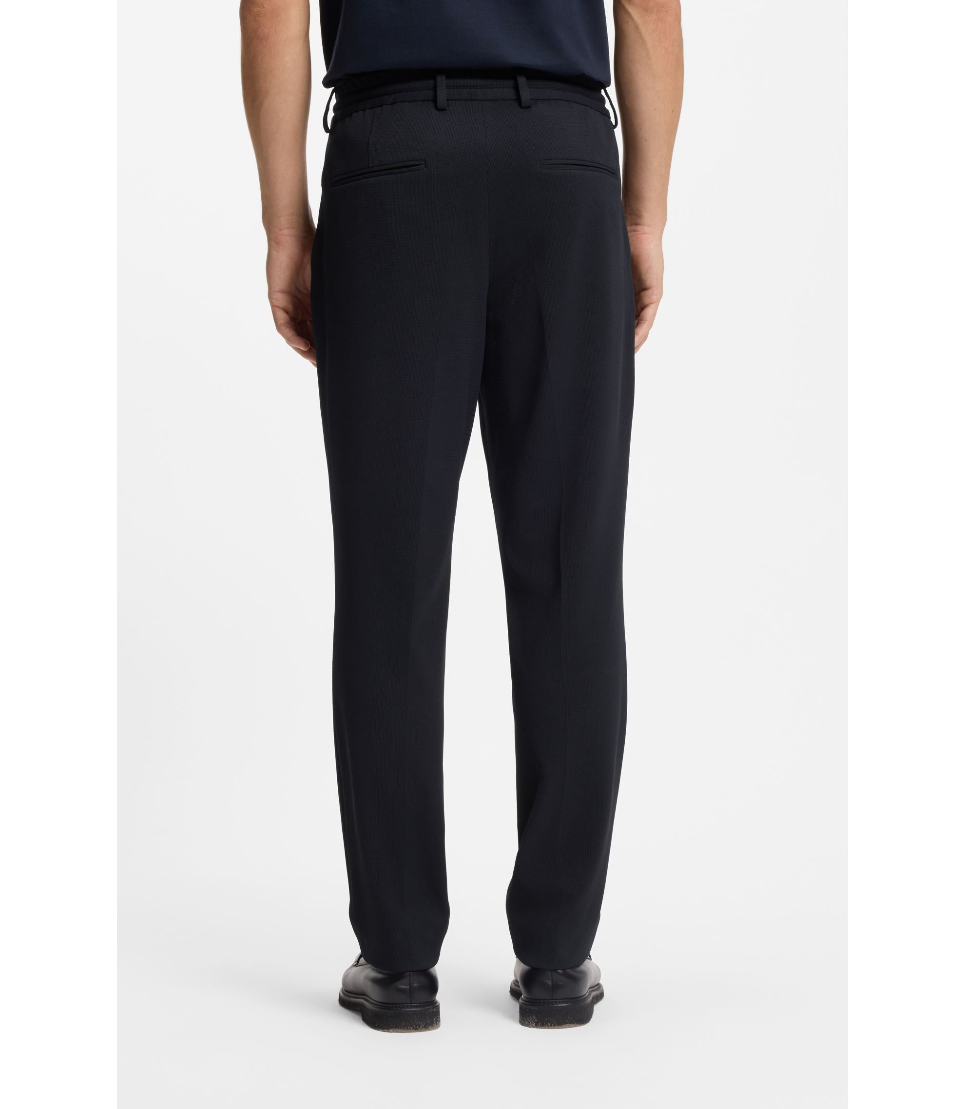 Boss Two Piece Slim Fit Suit In Performance Stretch Fabric Dark Blue