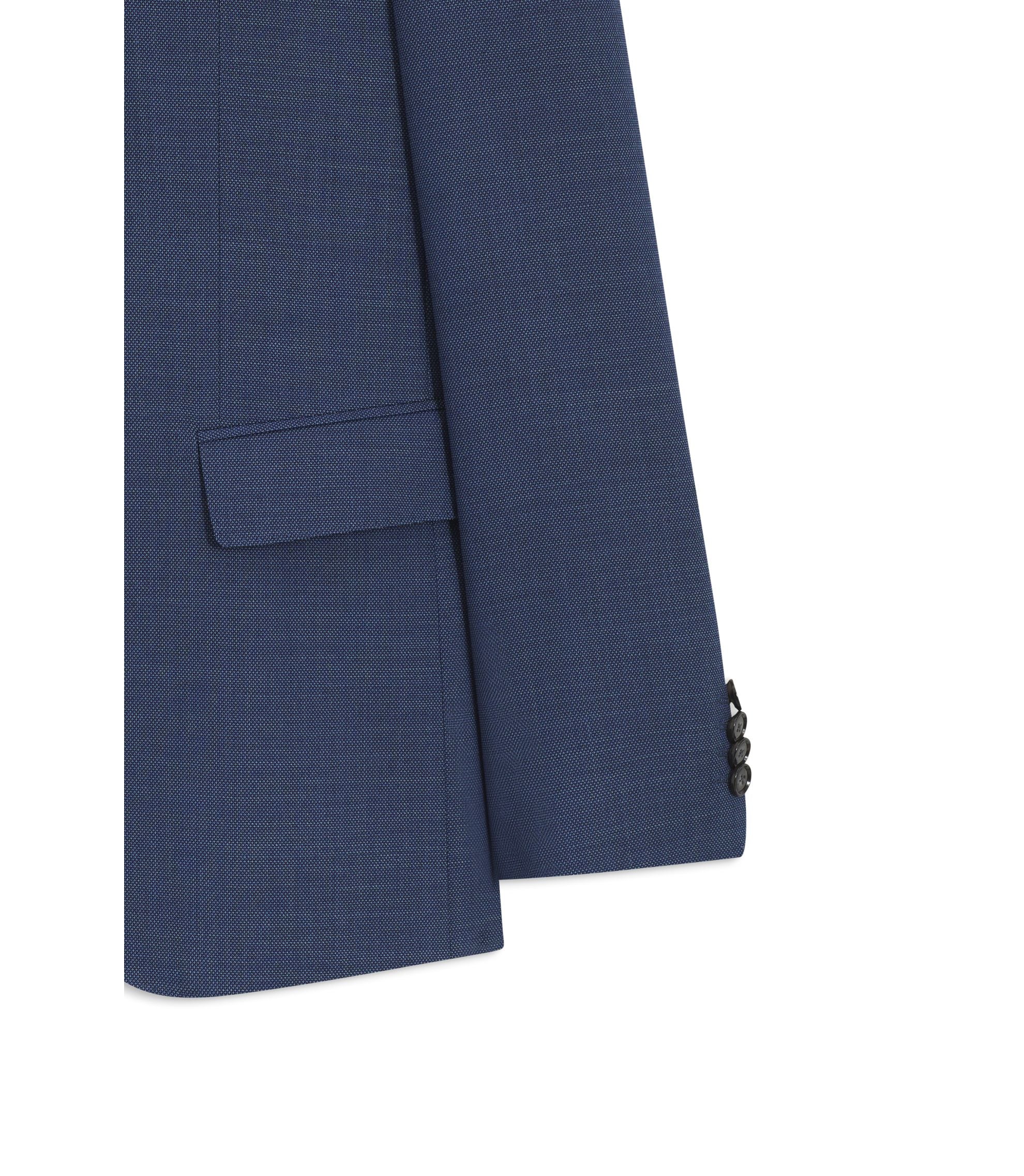 Boss Micro Patterned Two Piece Slim Fit Suit In Stretch Cloth Light Blue