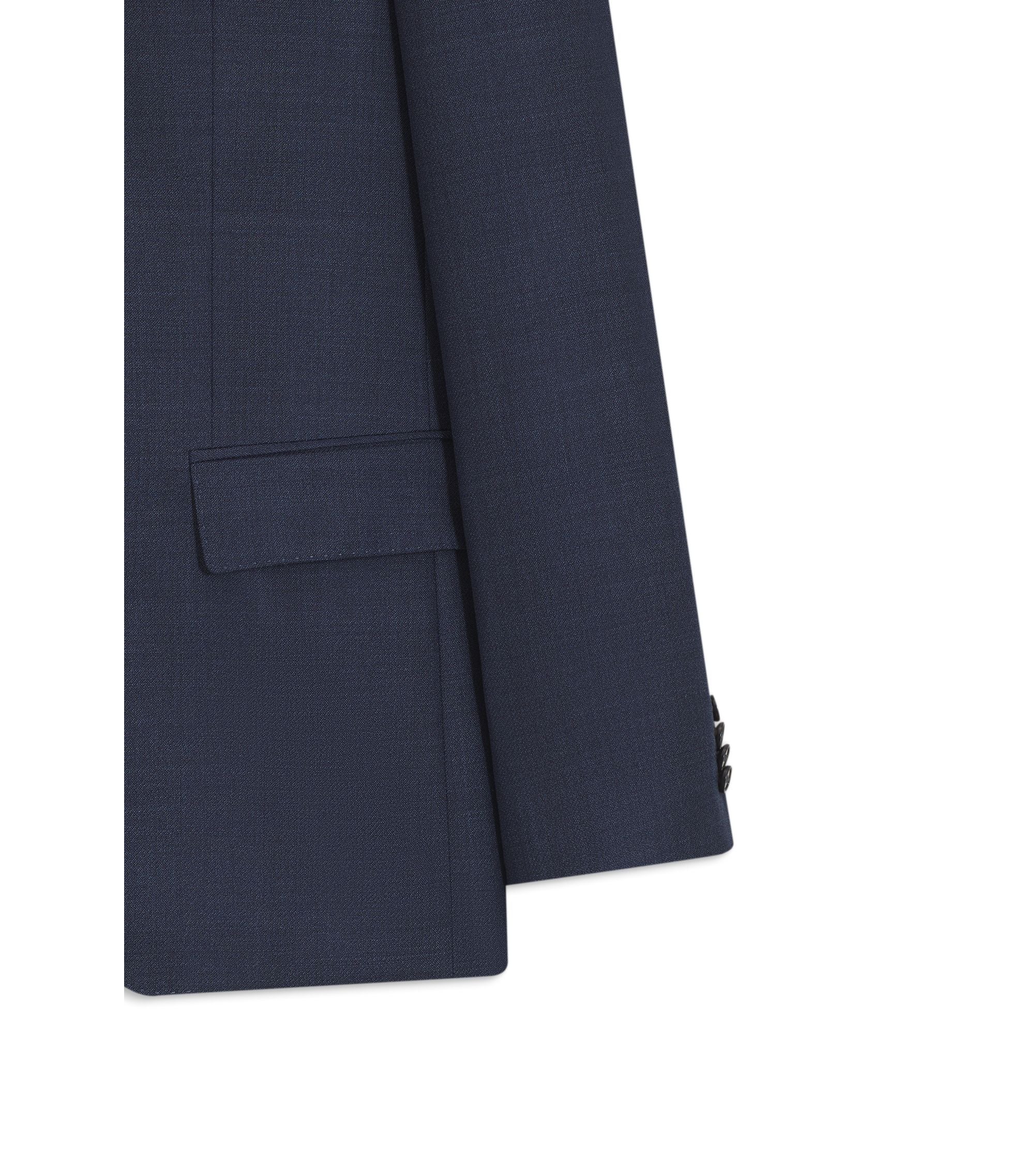 Boss Two Piece Slim Fit Suit In Virgin Wool And Silk Light Blue