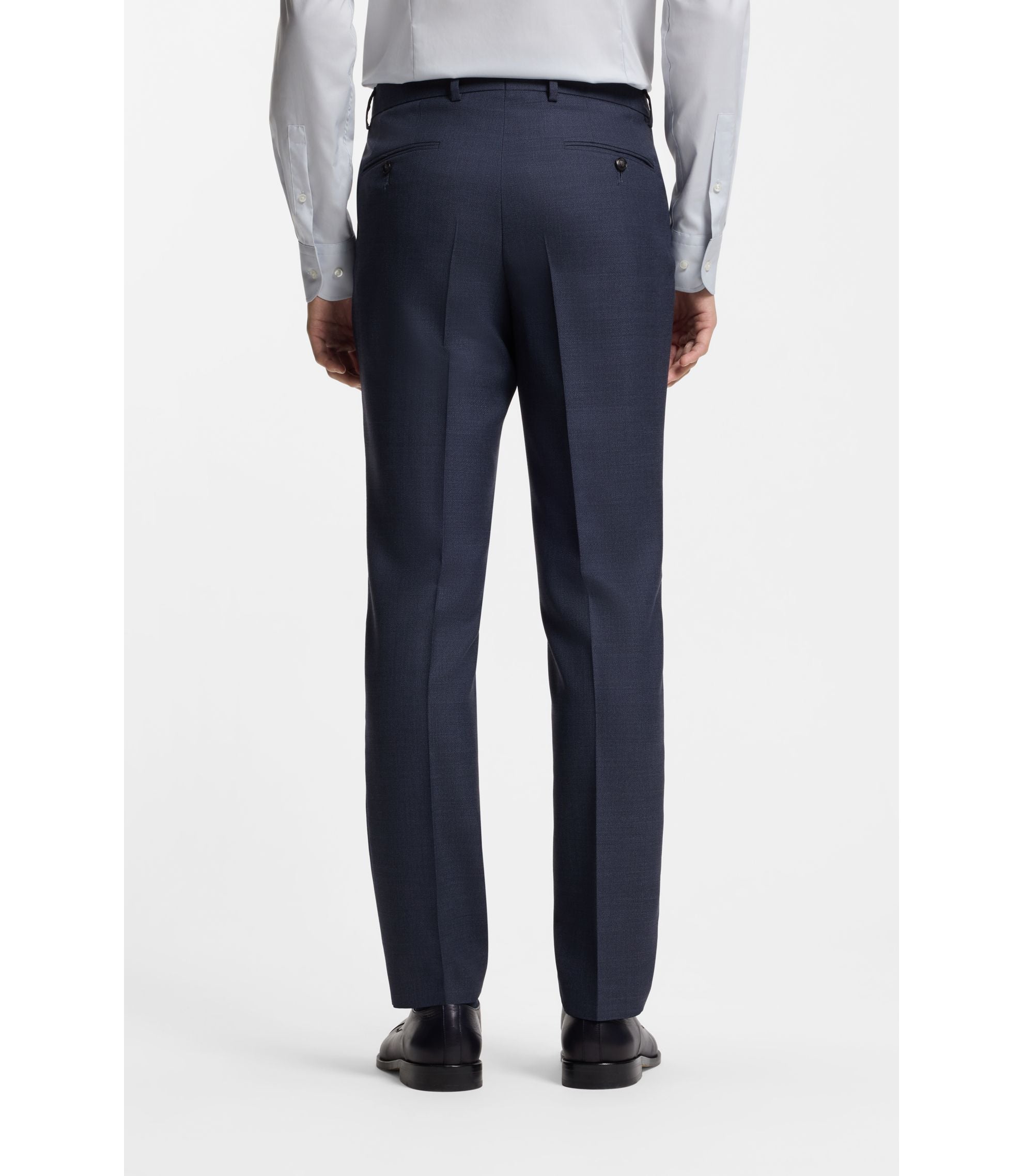 Boss Two Piece Slim Fit Suit In Virgin Wool And Silk Light Blue