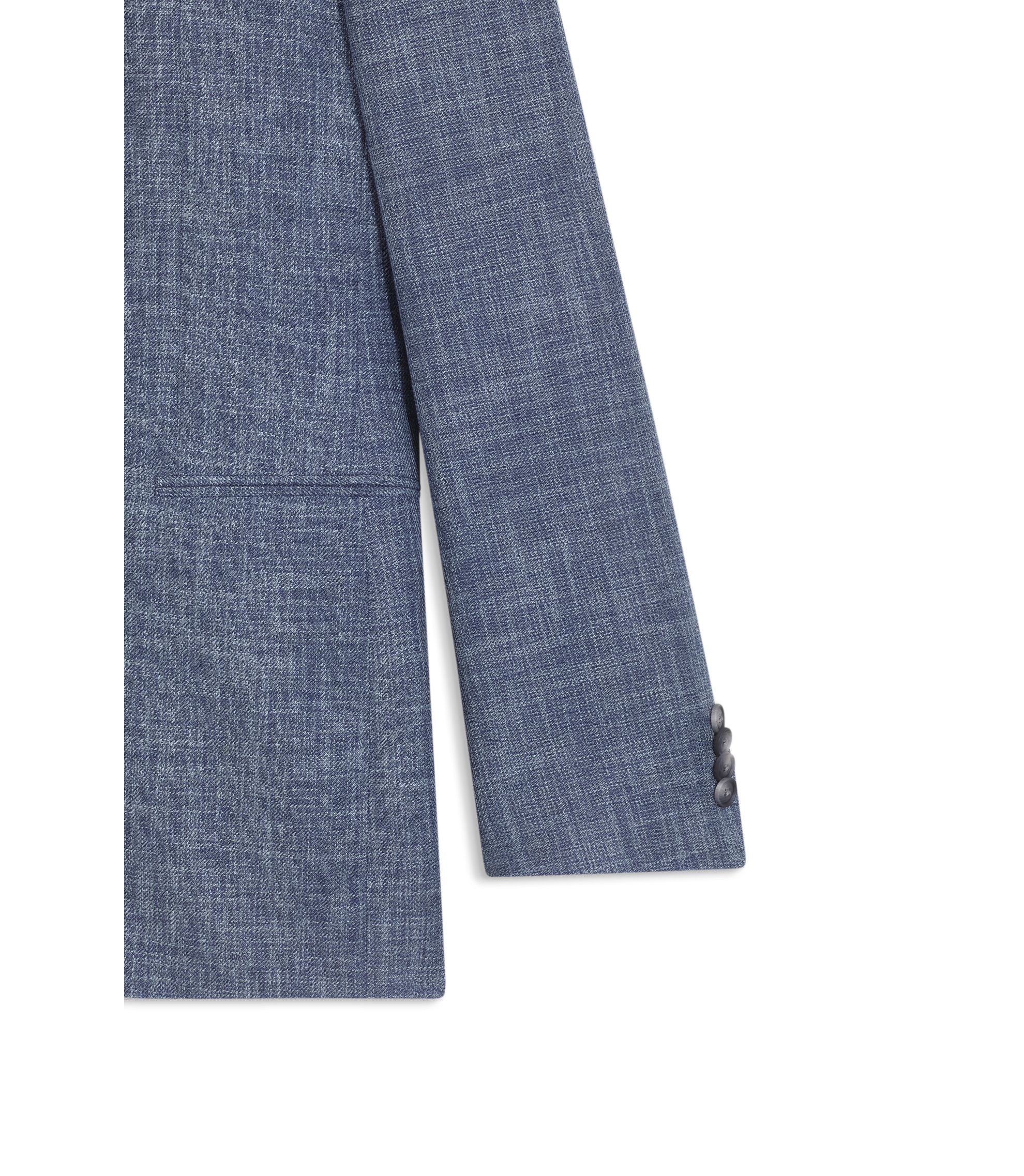 Boss Two Piece Slim Fit Suit In Cotton And Virgin Wool Light Blue