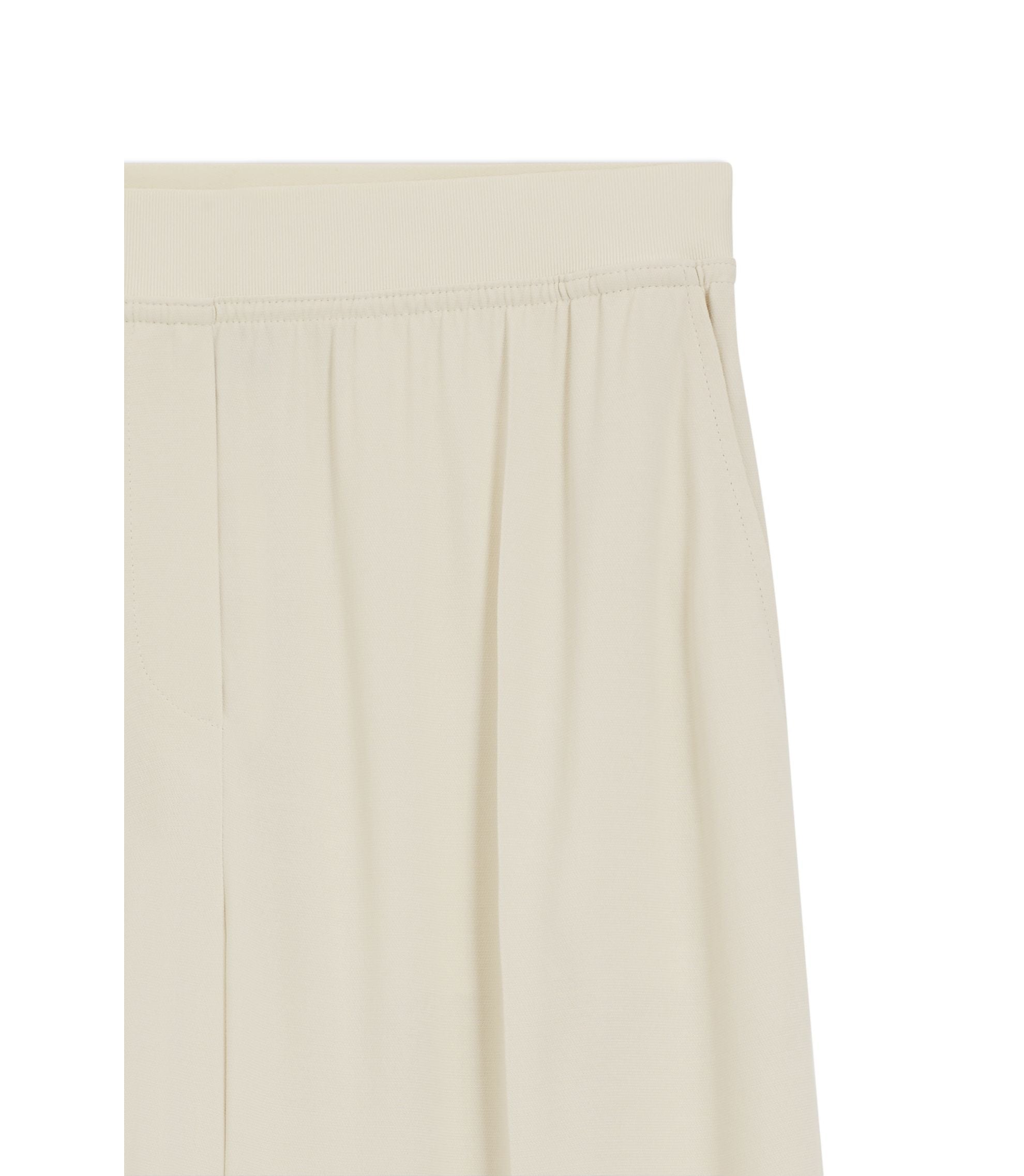 Boss Relaxed Fit Trousers In Fluid Crepe White Women's