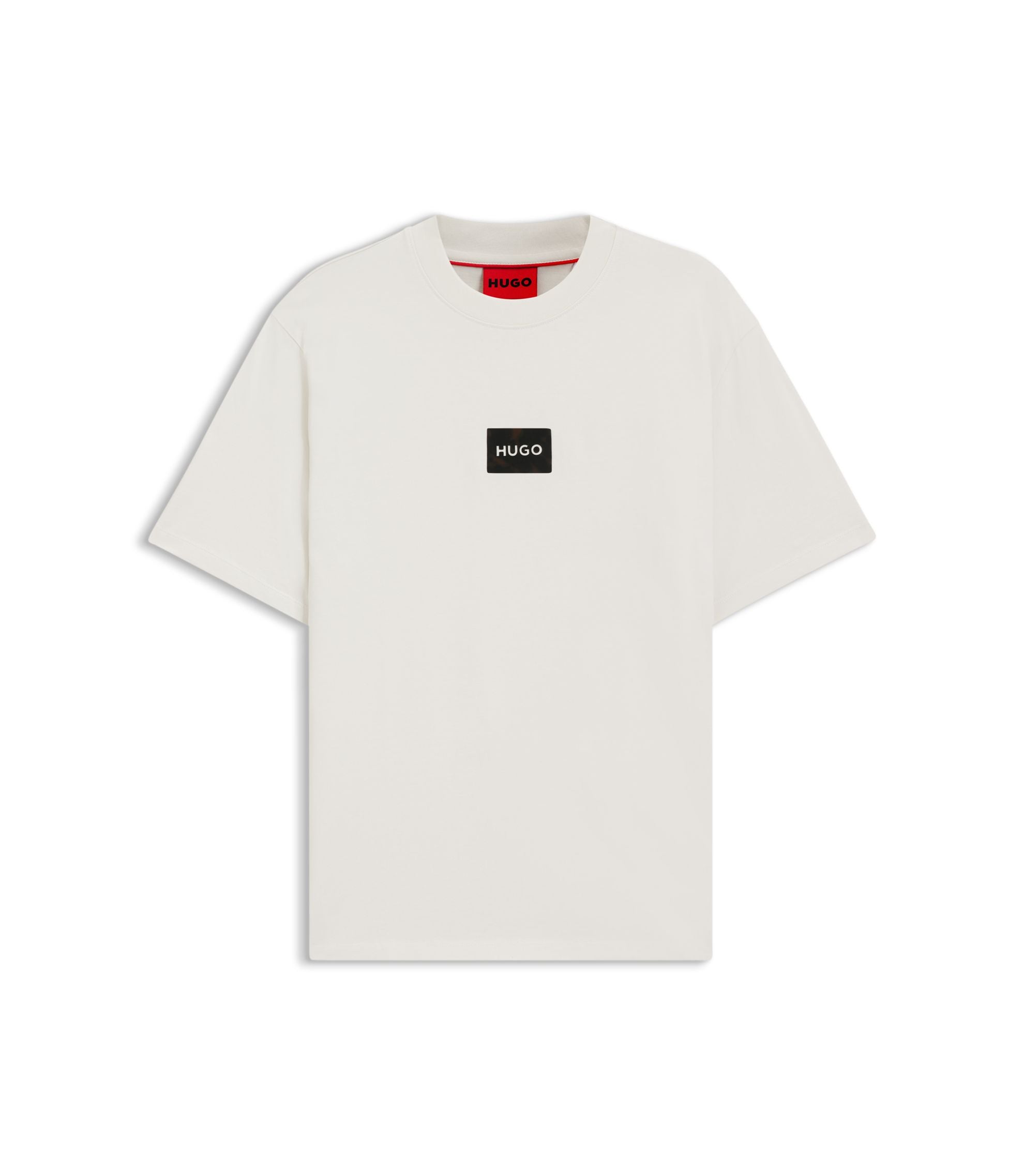 Hugo Tortoise Logo T Shirt In Cotton Jersey White
