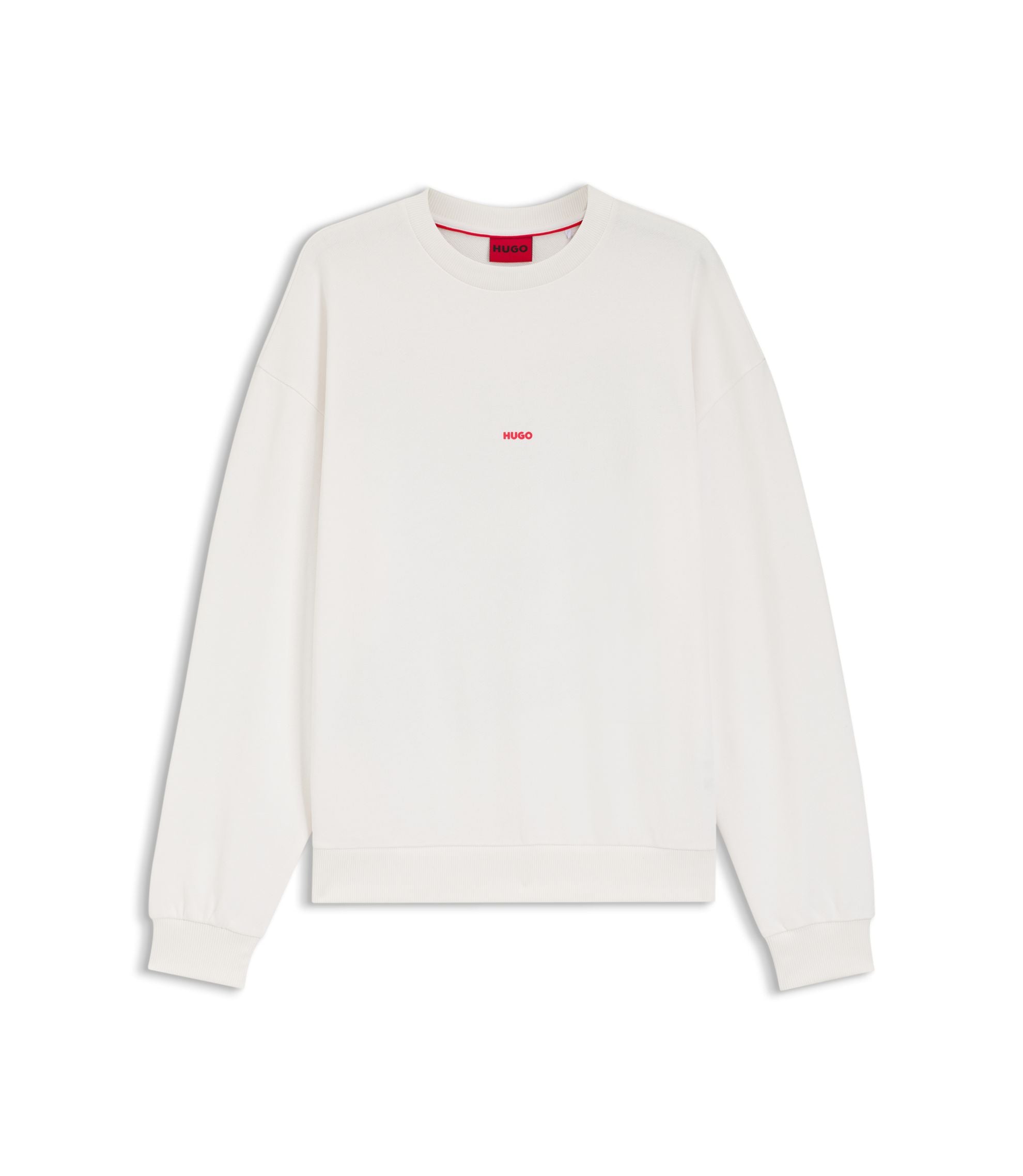 Hugo Animal Artwork Sweatshirt In Cotton Terry White