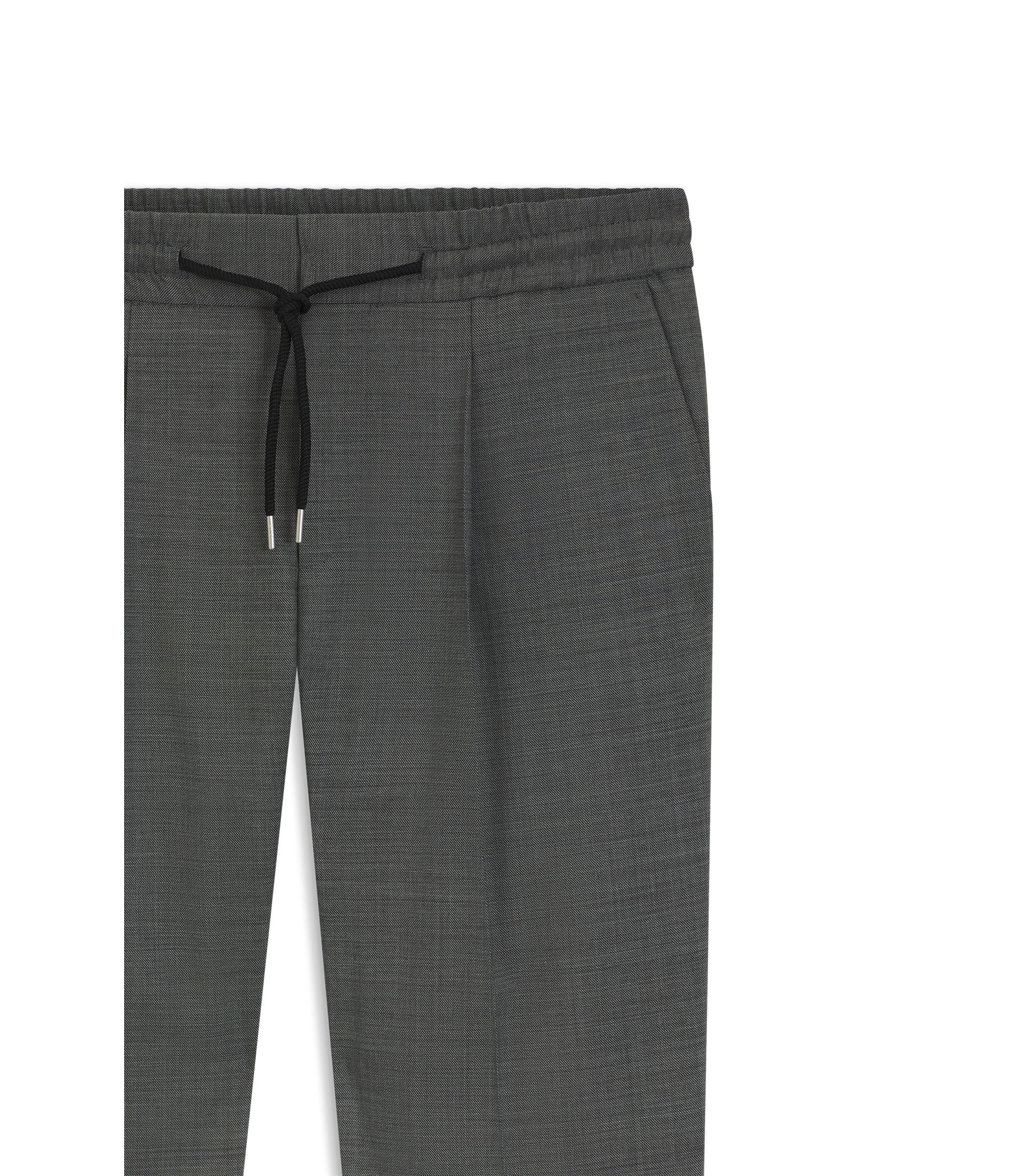 Hugo Slim Fit Trousers In Wool Blend Sharkskin Grey