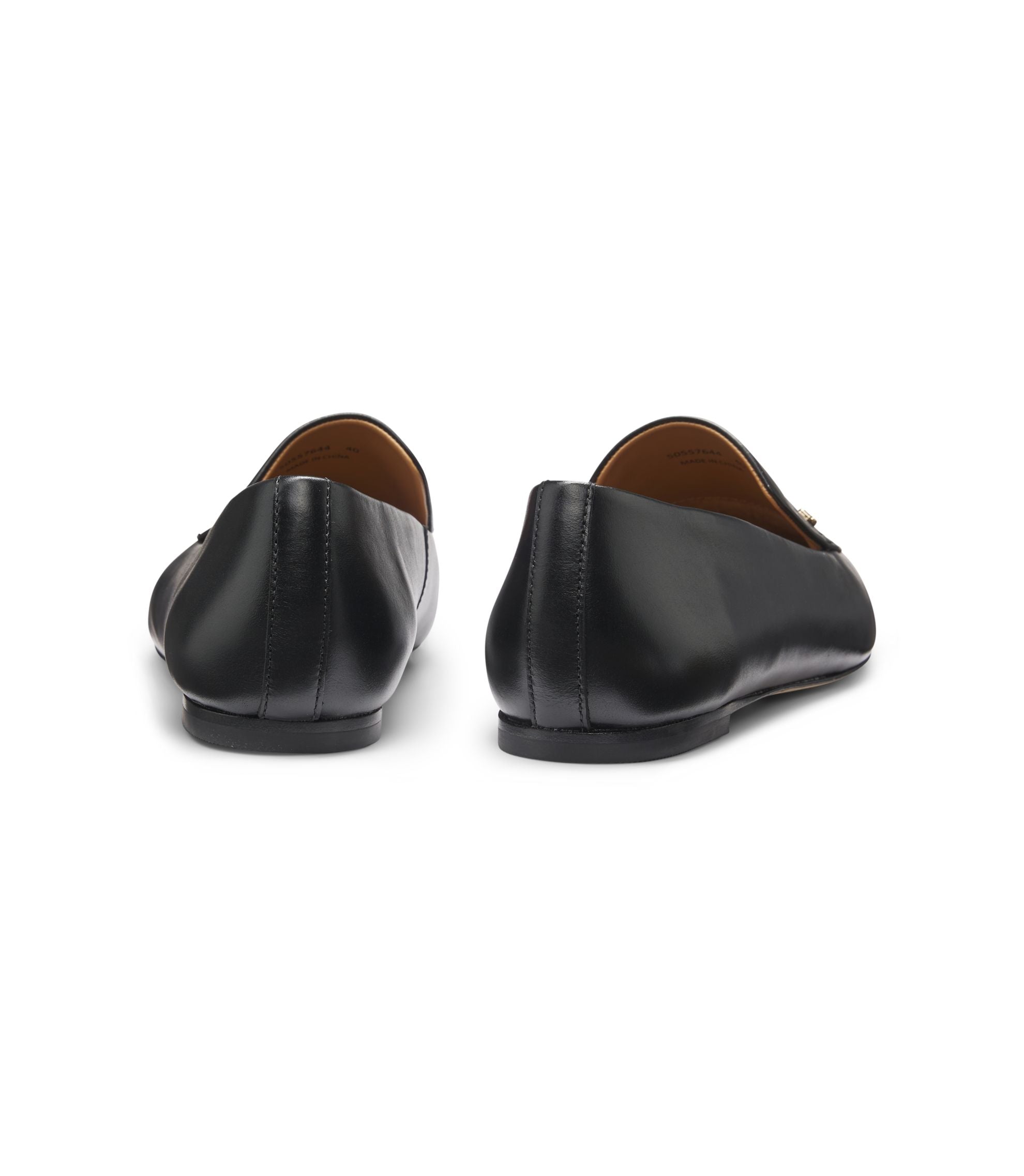 Boss Leather Loafers With Square Toe Black Womens Black
