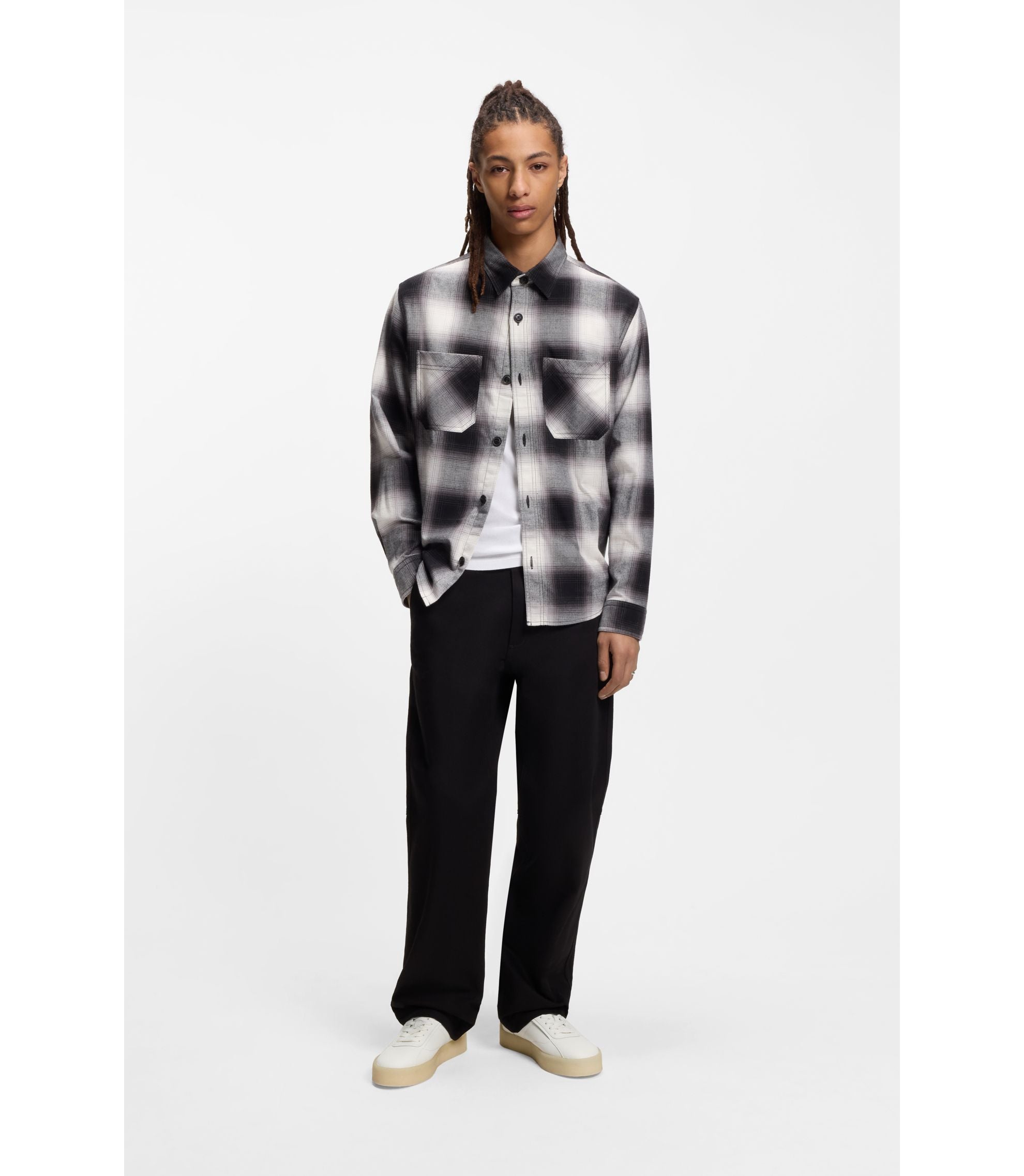 Hugo Leather Derby Shoes With Crepe Rubber Sole White White