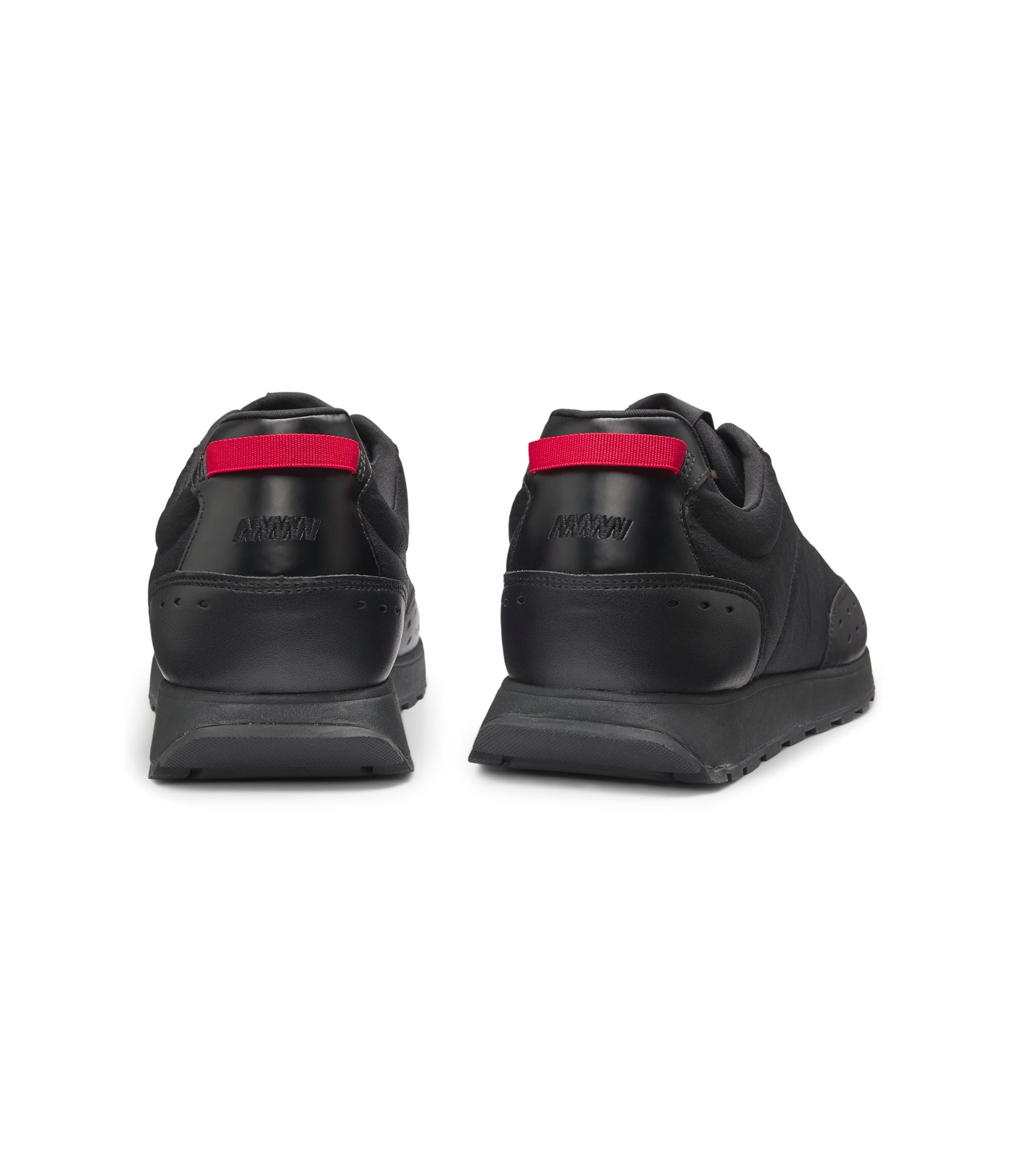 Hugo Running Inspired Trainers With Zigzag Detailing Black Black