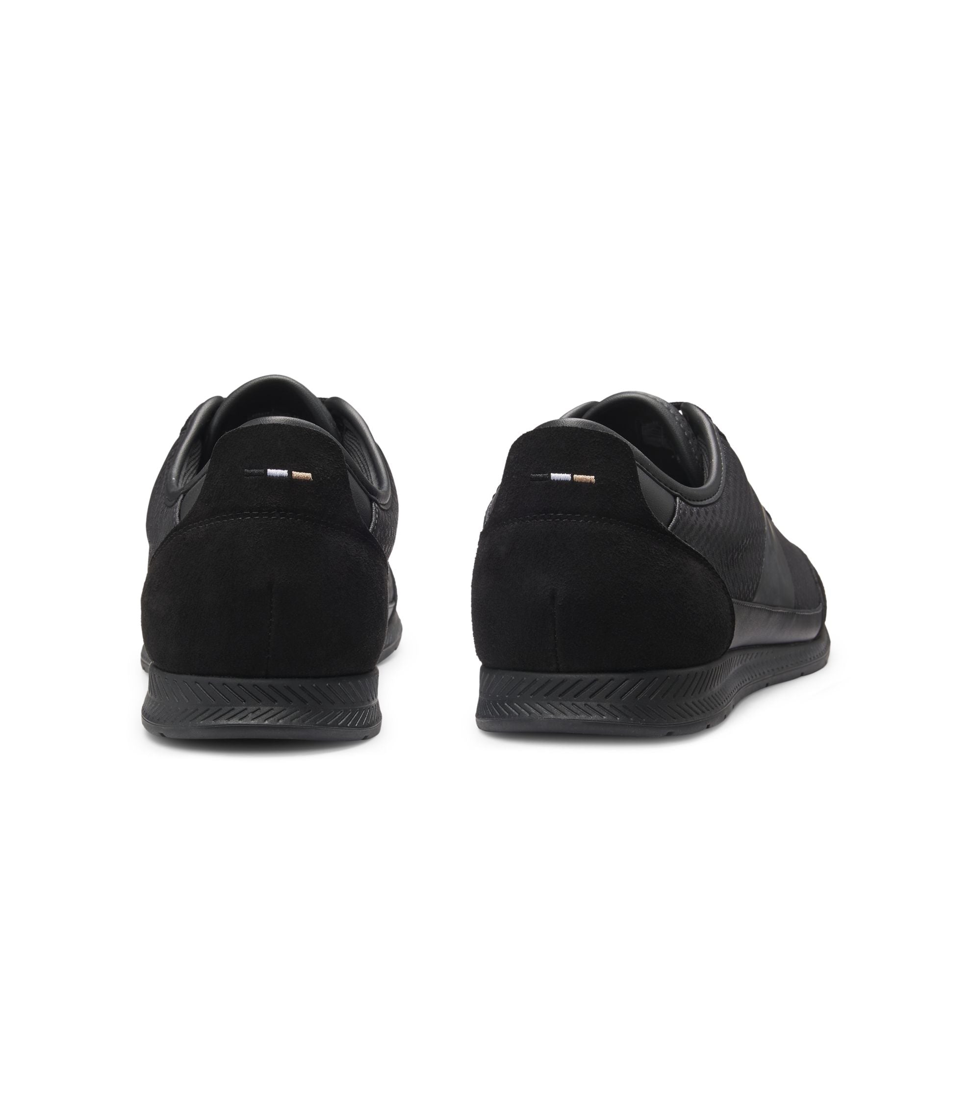 Boss Low Top Trainers With Monogram Jacquard Black Black