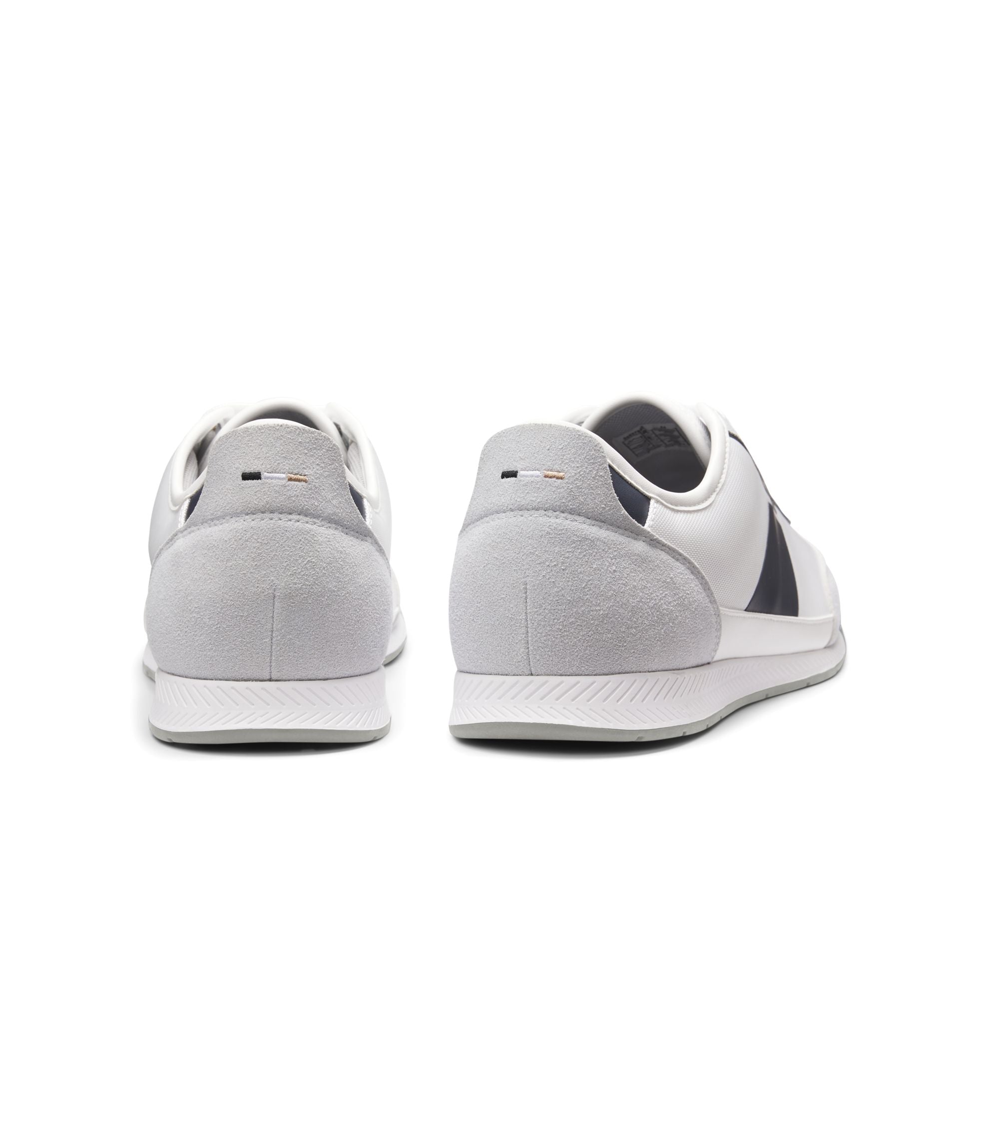 Boss Low Top Trainers With Structured Trims White White