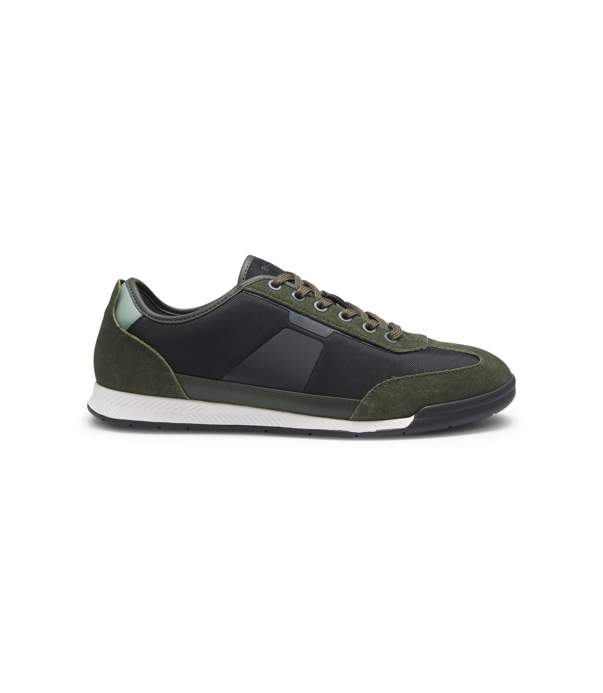 Boss Low Top Trainers With Structured Trims Light Green Light Green