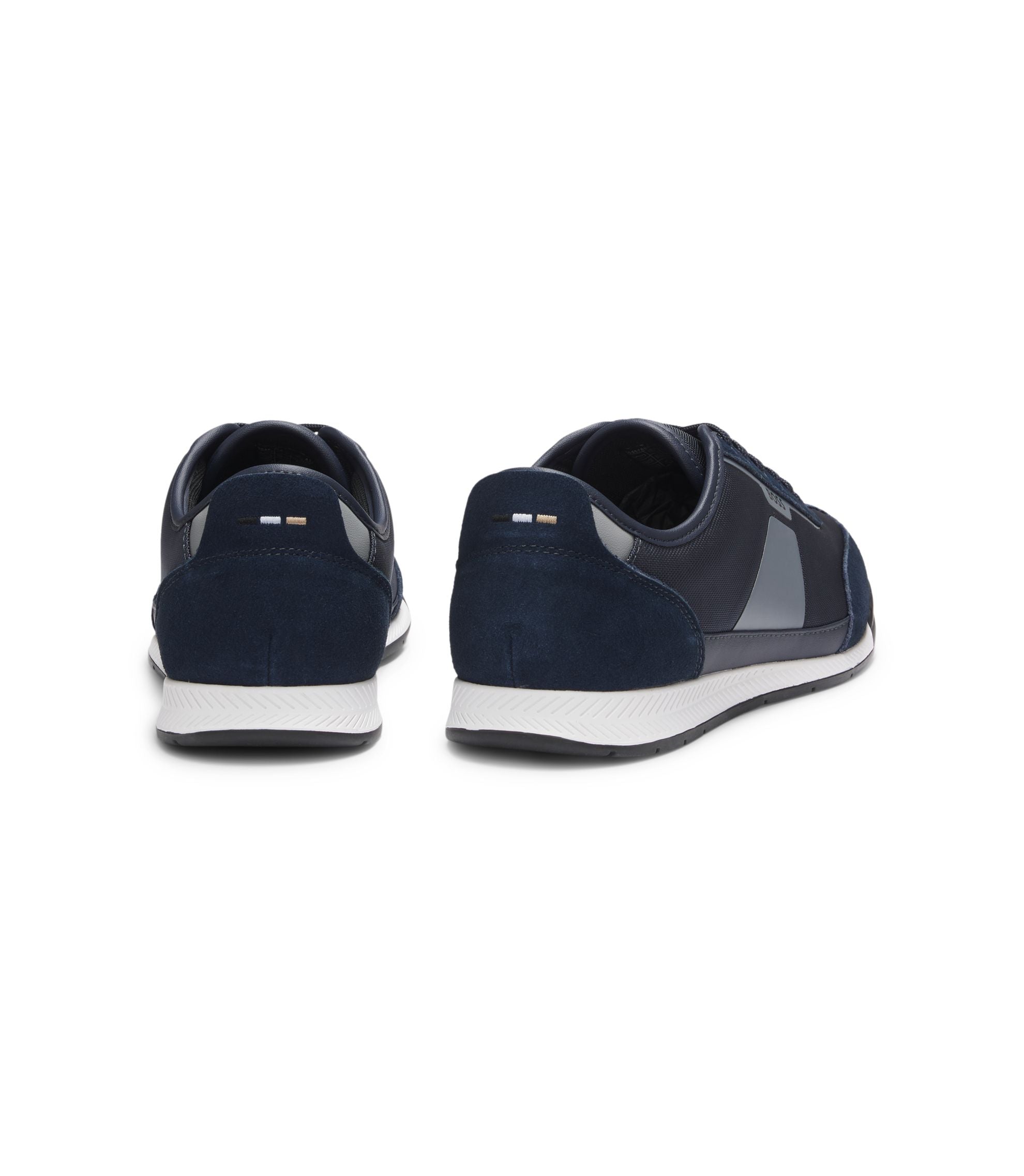 Boss Low Top Trainers With Structured Trims Light Blue Light Blue