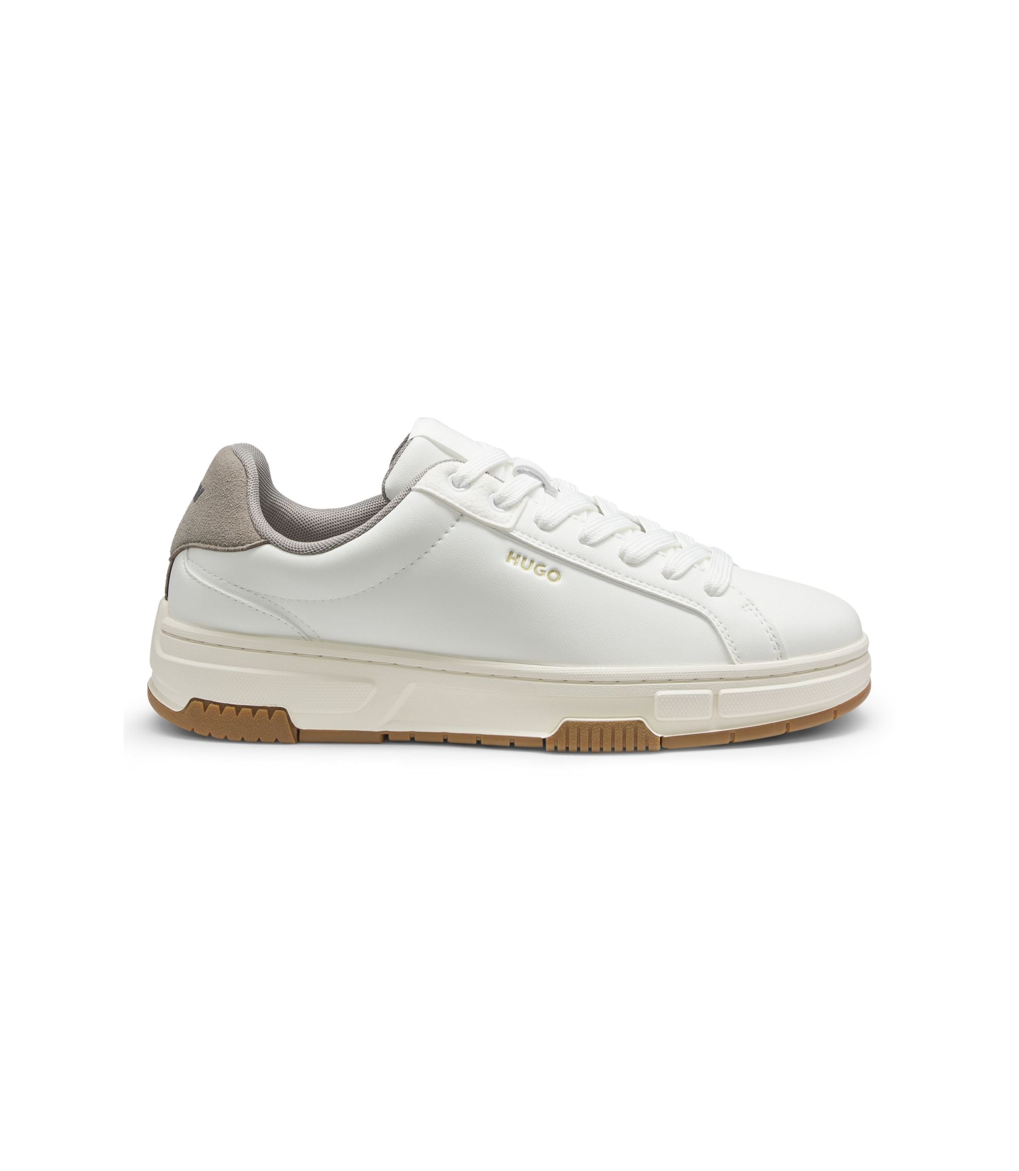Hugo Trainers In Faux Leather White White