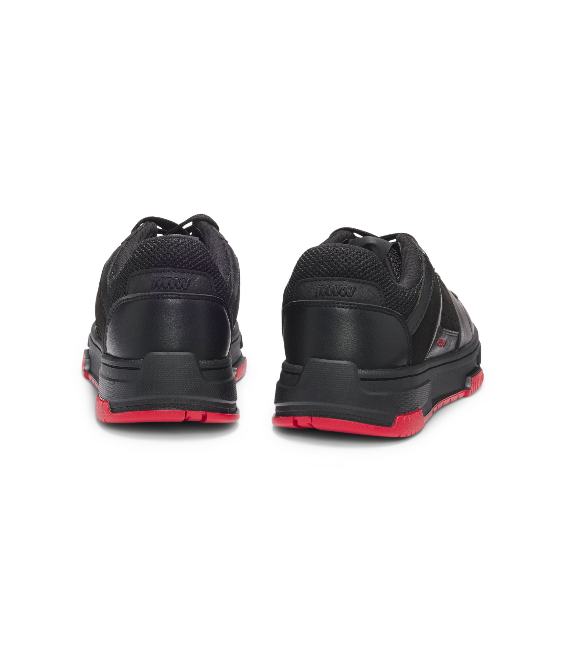 Hugo Trainers With Mesh And Faux Leather Black Black