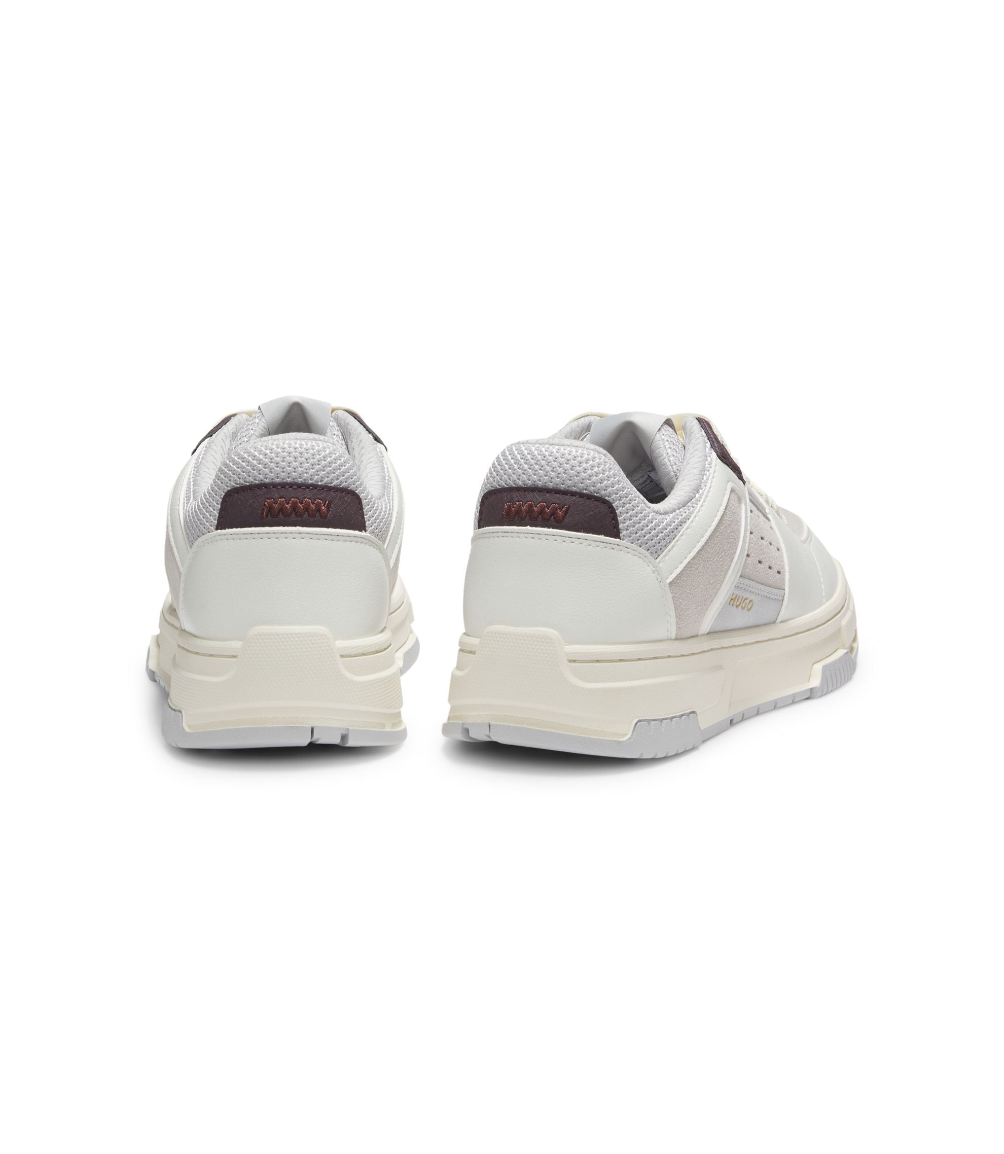 Hugo Trainers With Mesh And Faux Leather White White