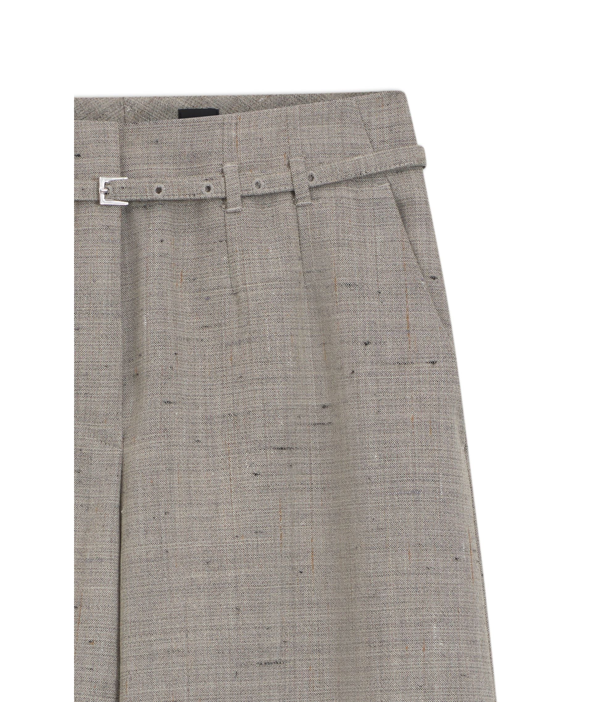 Boss Regular Fit Trousers In A Wool Blend Patterned Women's