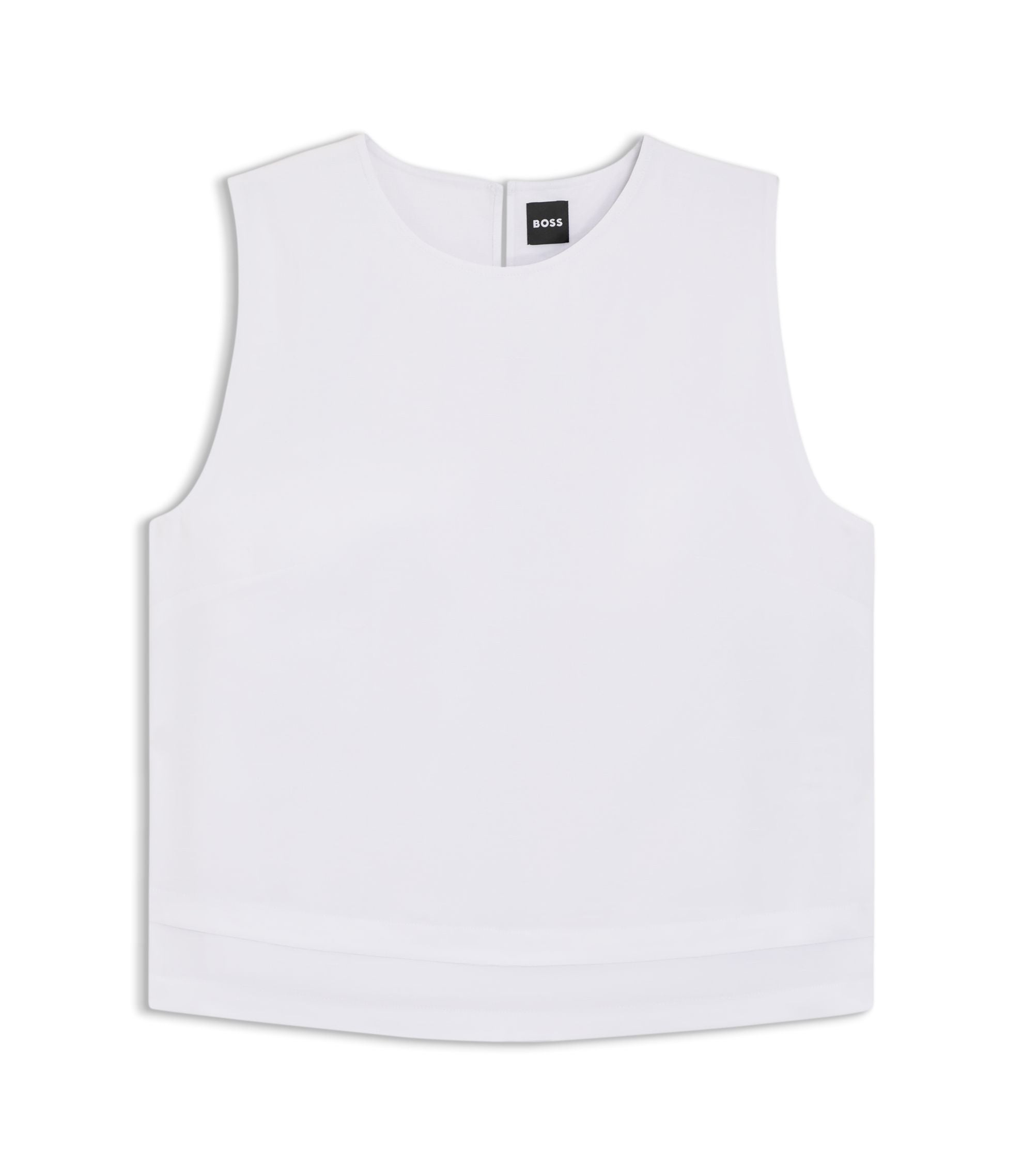 Boss Layered Top With Open Back White Women's