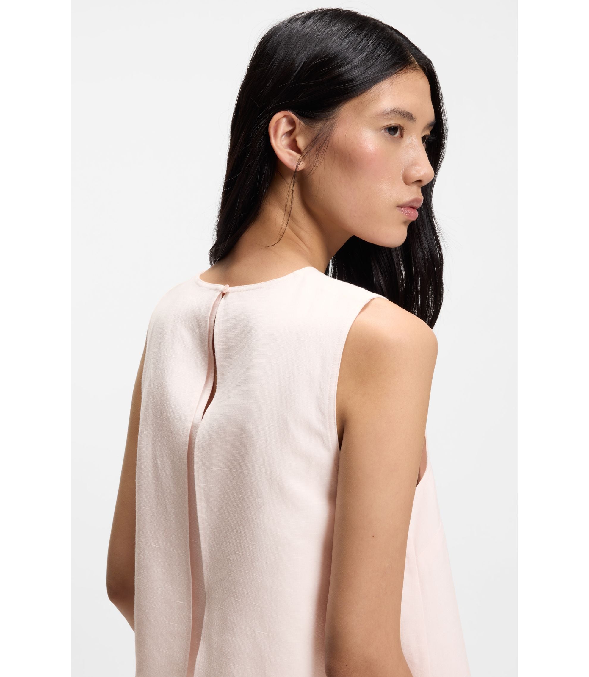 Boss Layered Top With Open Back Light Pink Women's