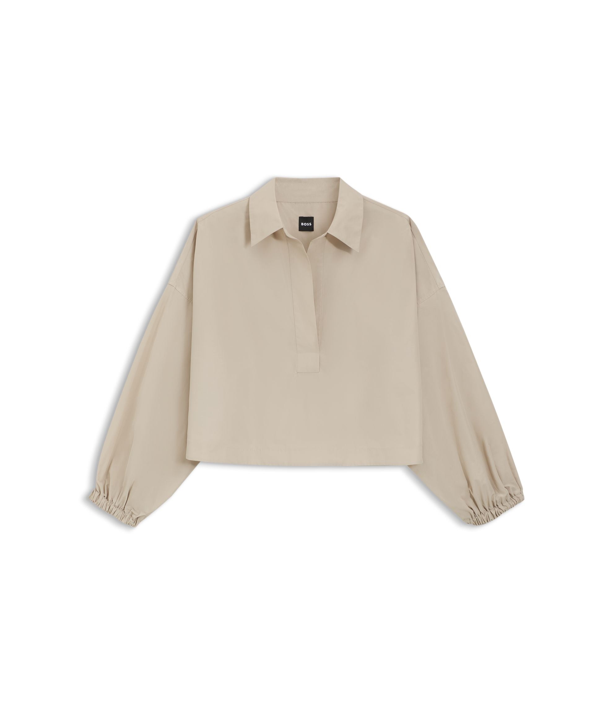 Boss Relaxed Fit Blouse In A Cotton Blend Patterned Women's