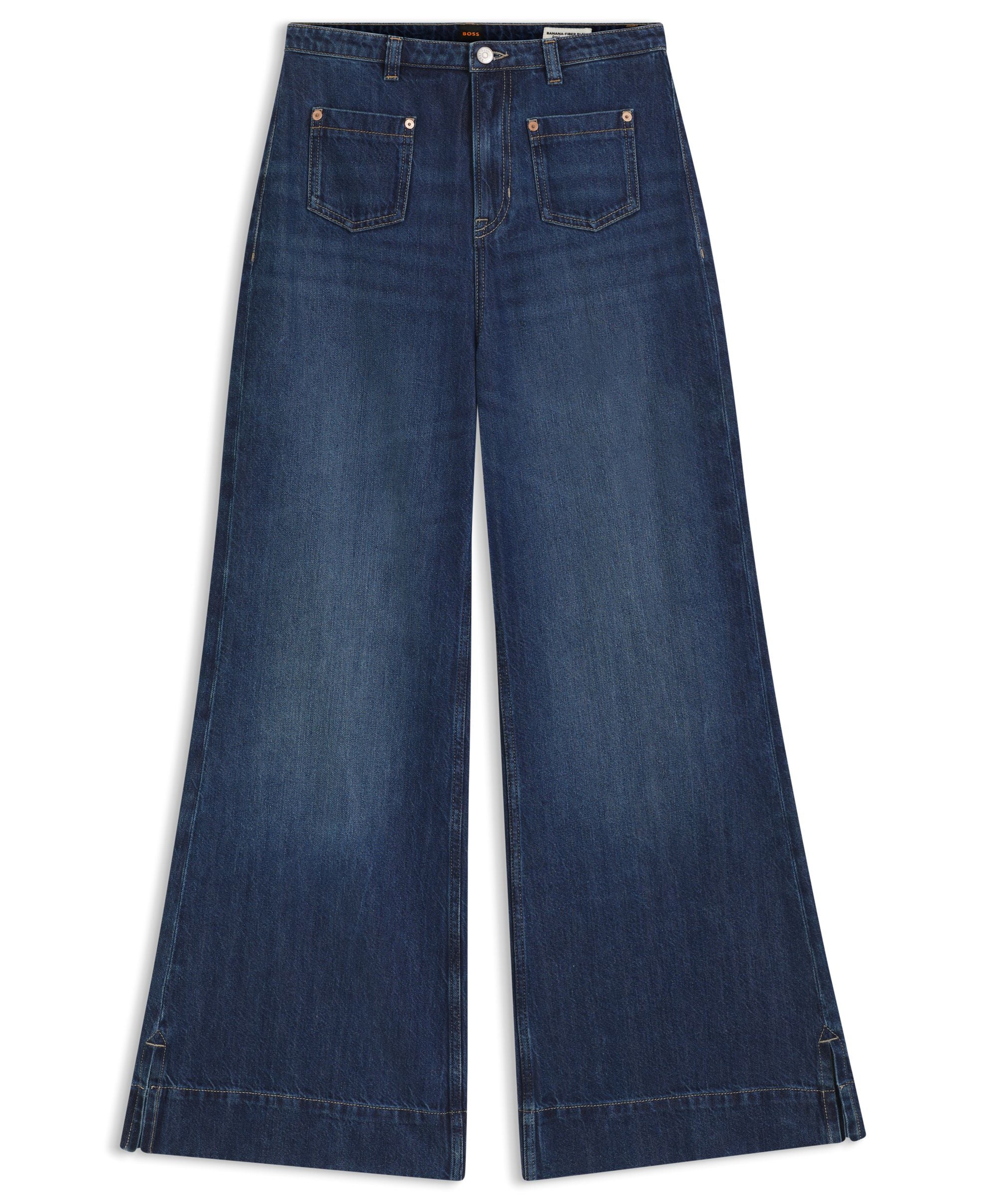 Boss Flared Fit Jeans In Blue Denim Dark Blue Women's