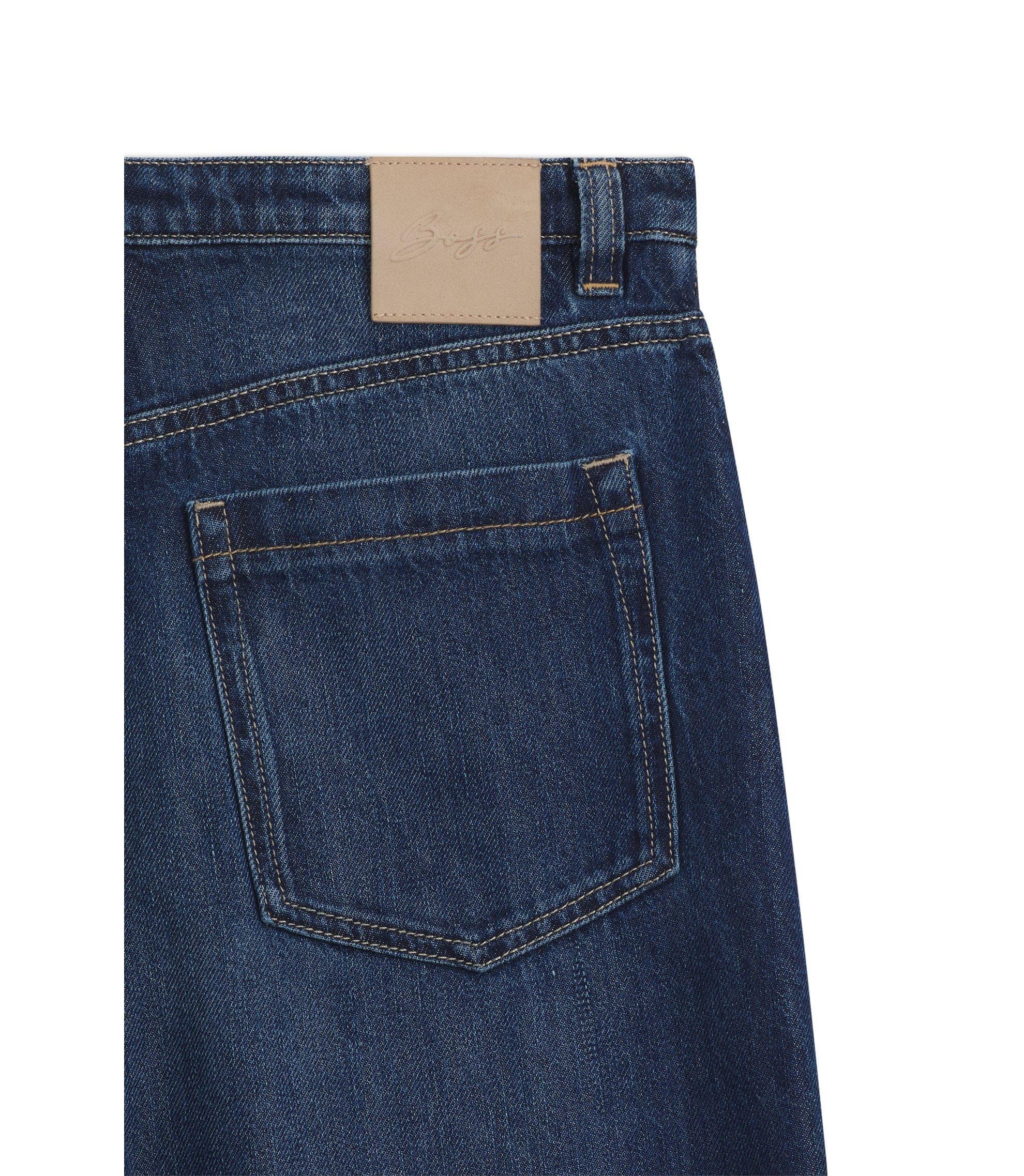 Boss Flared Fit Jeans In Blue Denim Dark Blue Women's