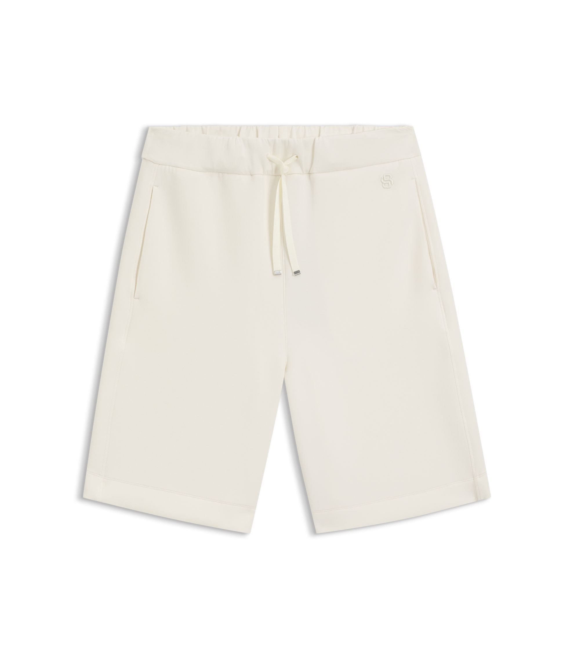 Boss Stretch Jersey Shorts In A Relaxed Fit White Women's