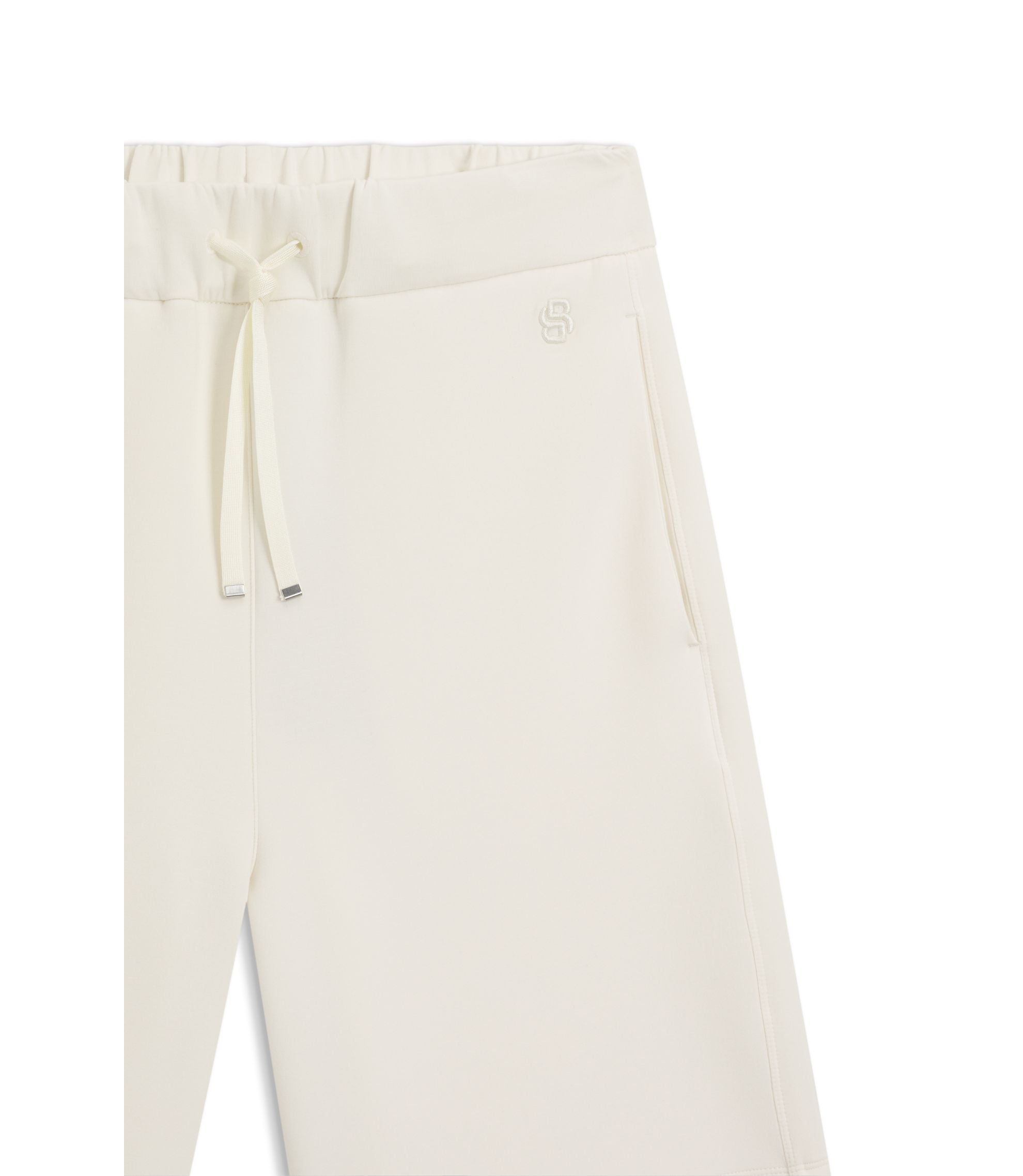 Boss Stretch Jersey Shorts In A Relaxed Fit White Women's
